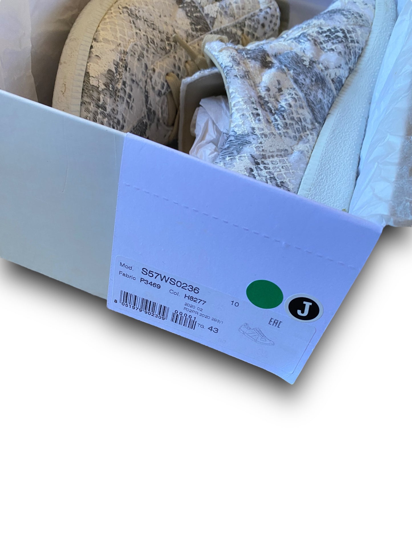 MAISON MARGIELA REPLICA SNEAKERS FAUX FUR SNAKE (43EU)