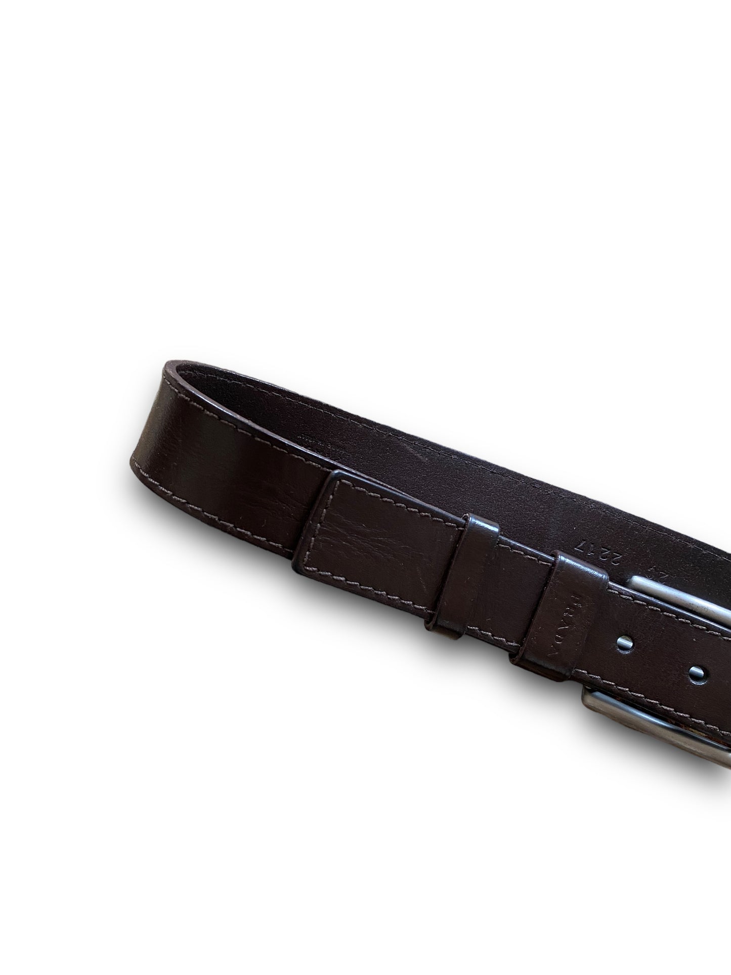 PRADA BROWN LEATHER BELT