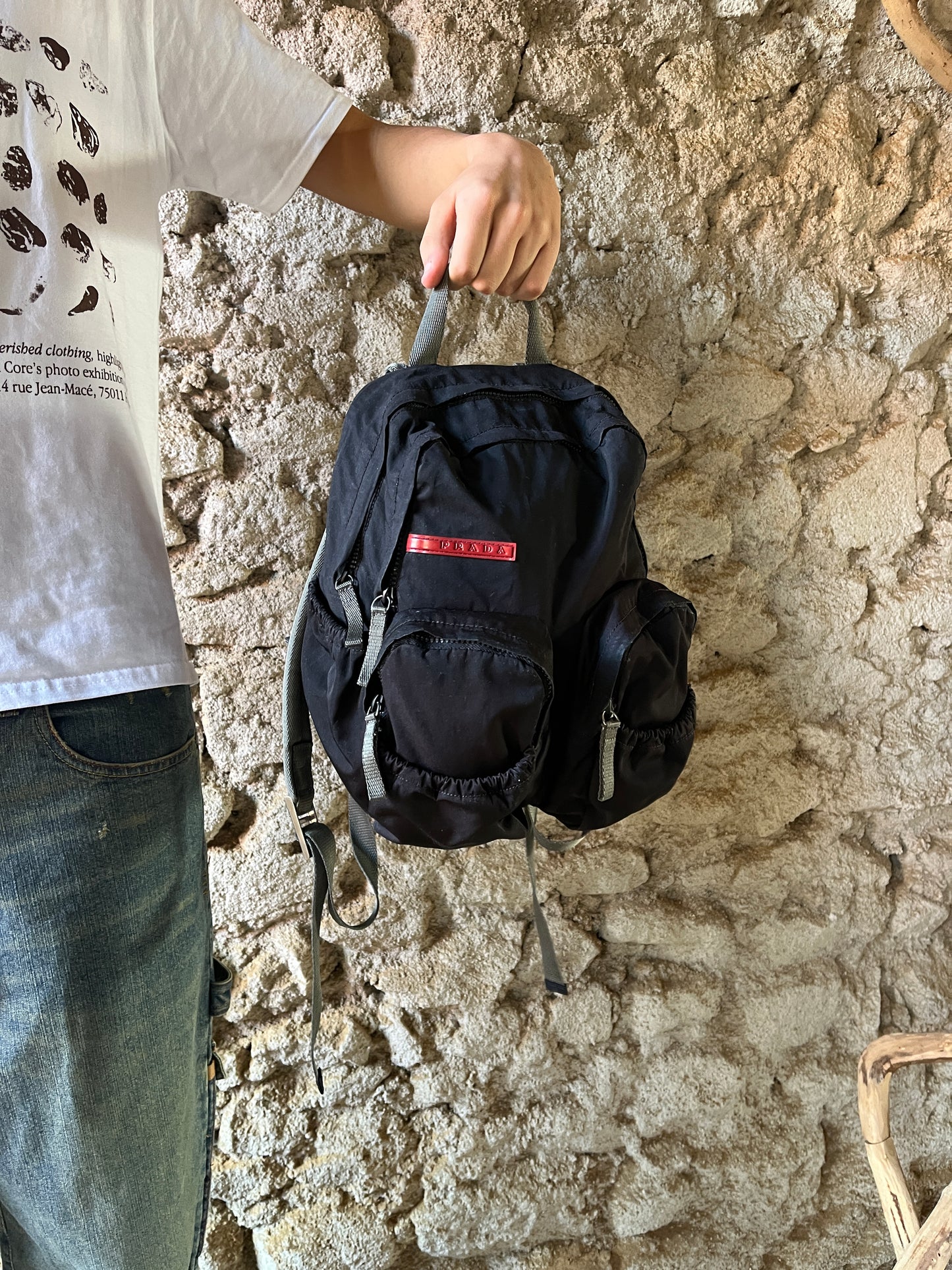 PRADA SPORT 00S TECHNICAL  BLACK NYLON BACKPACK