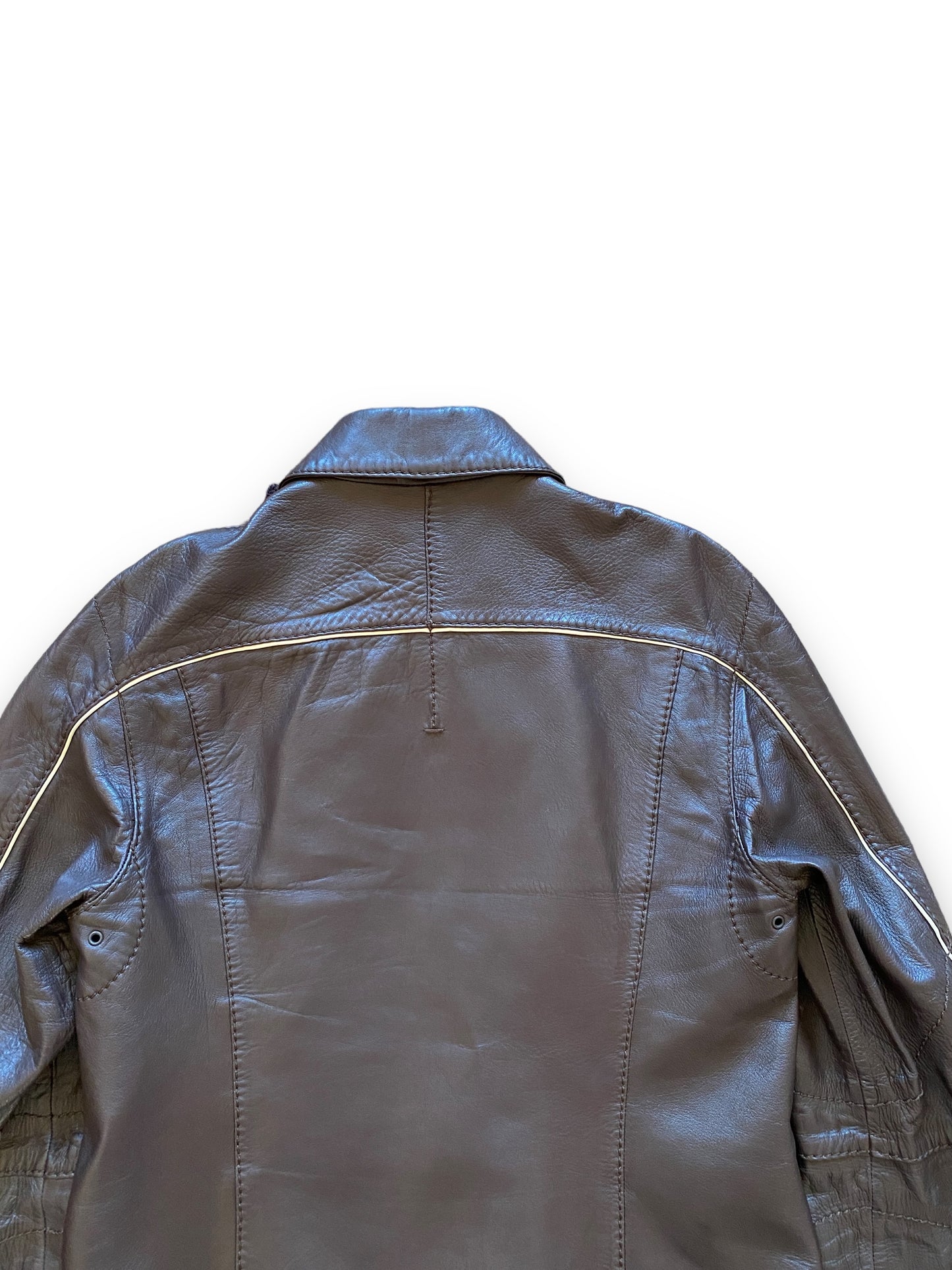 PRADA SPORT MOTORS BROWN LEATHER JACKET