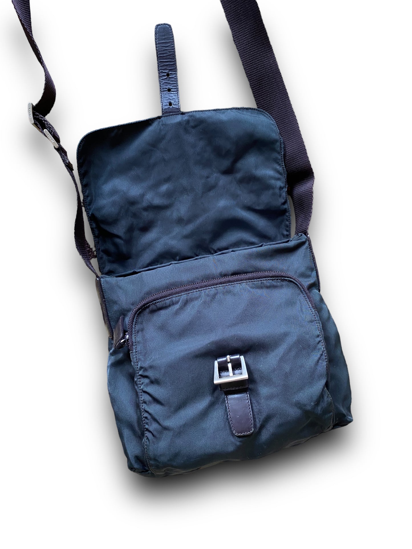 PRADA AQUA GREEN SINGLE STRAPS MESSENGER BAG