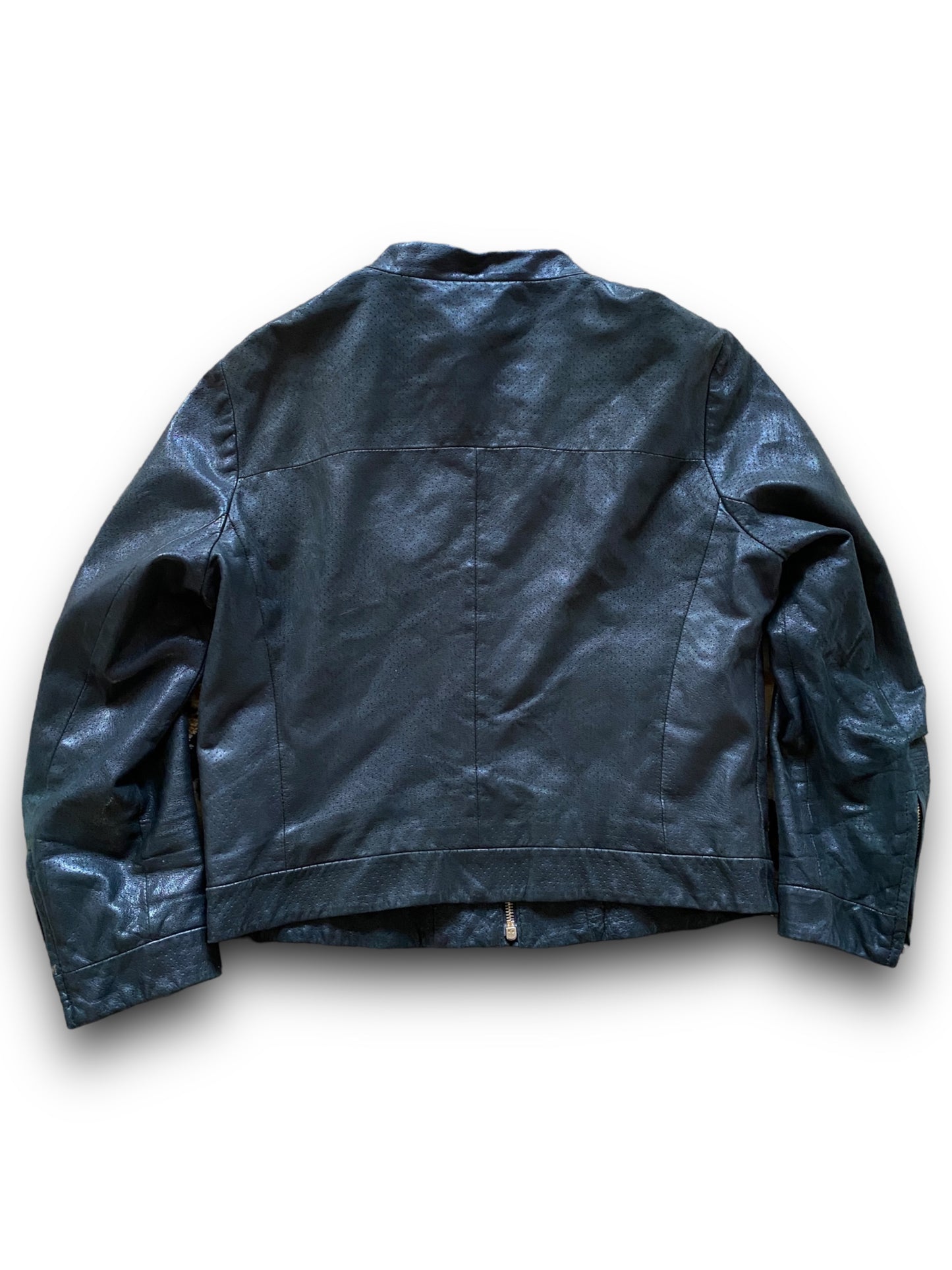 PRADA BLACK LEATHER JACKET (44IT-S)