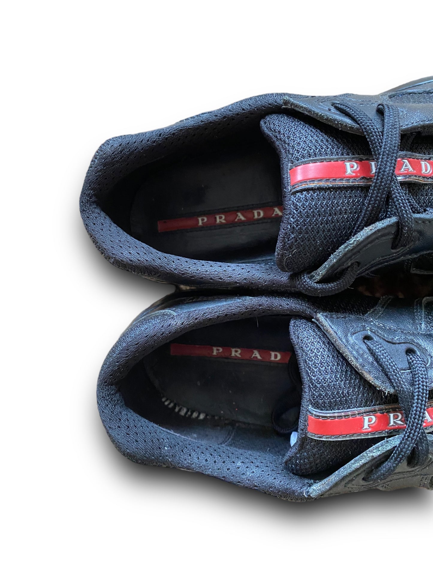 PRADA BLACK LEATHER AMERICA’S CUP SHOES