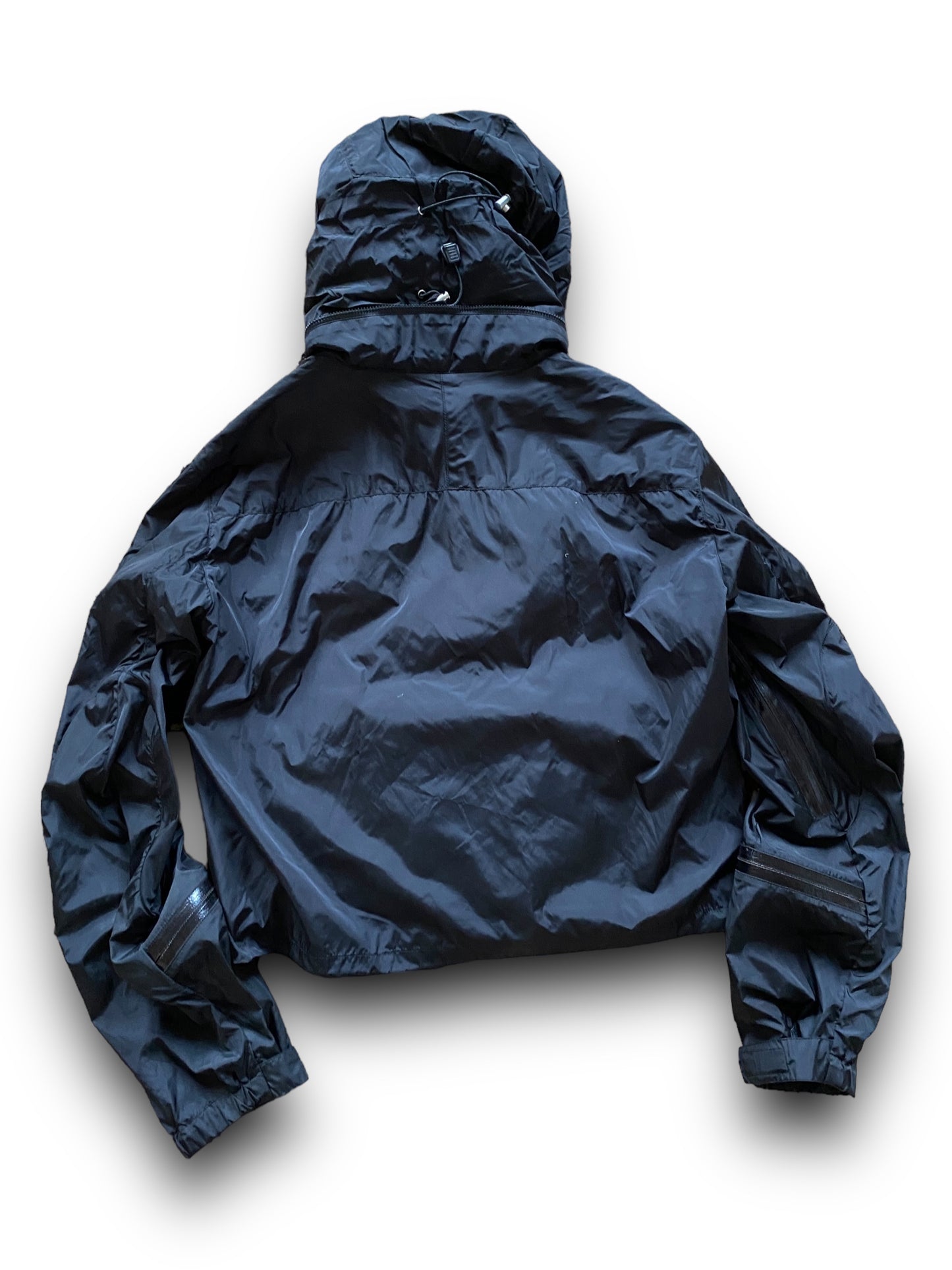 MARITHÉ + FRANCOIS GIRBAUD 00s BLACK TECHNICAL WINDBREAKER (M)
