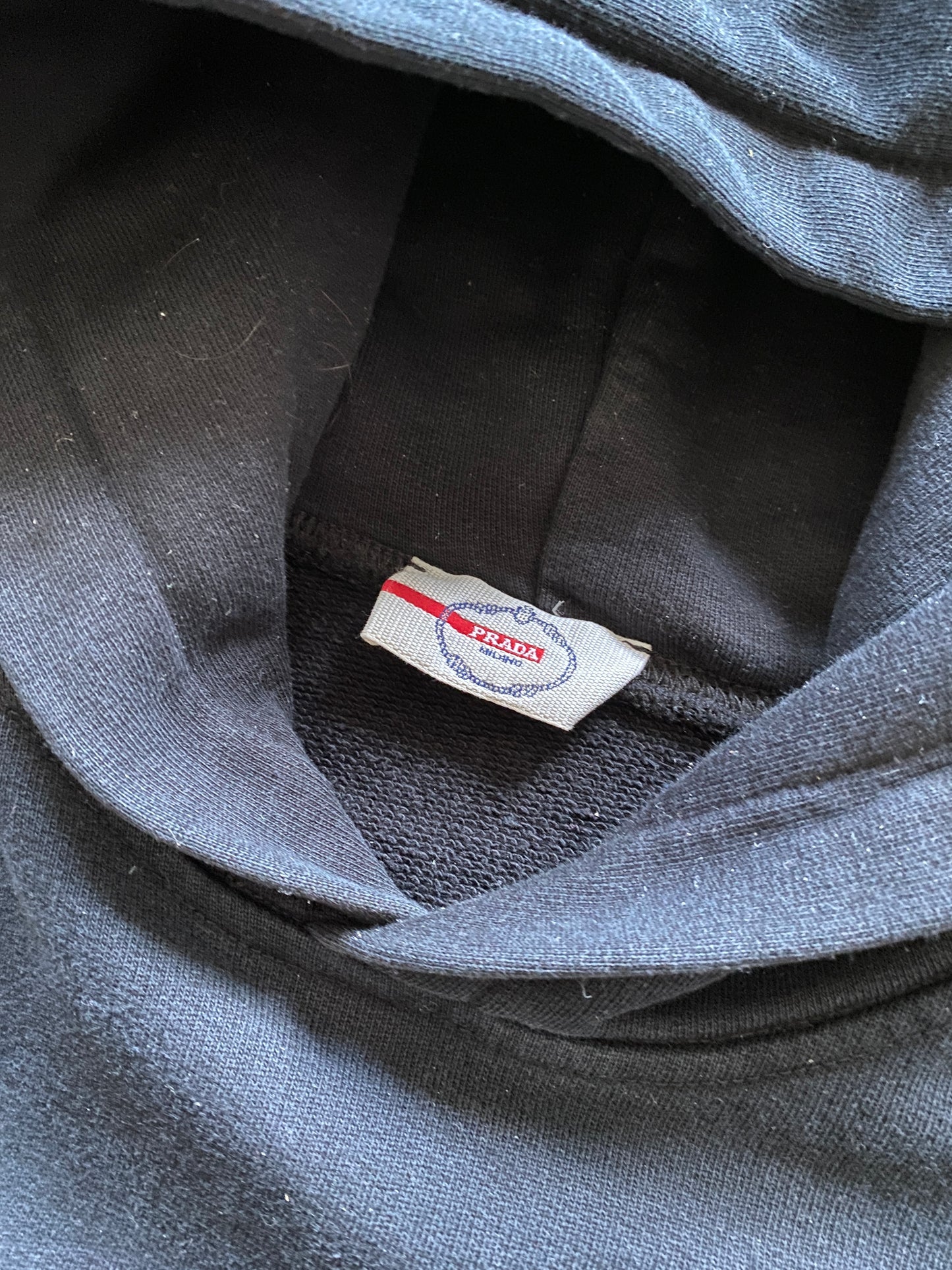 PRADA SPORT NAVY BLACK HOODIE (S-M)