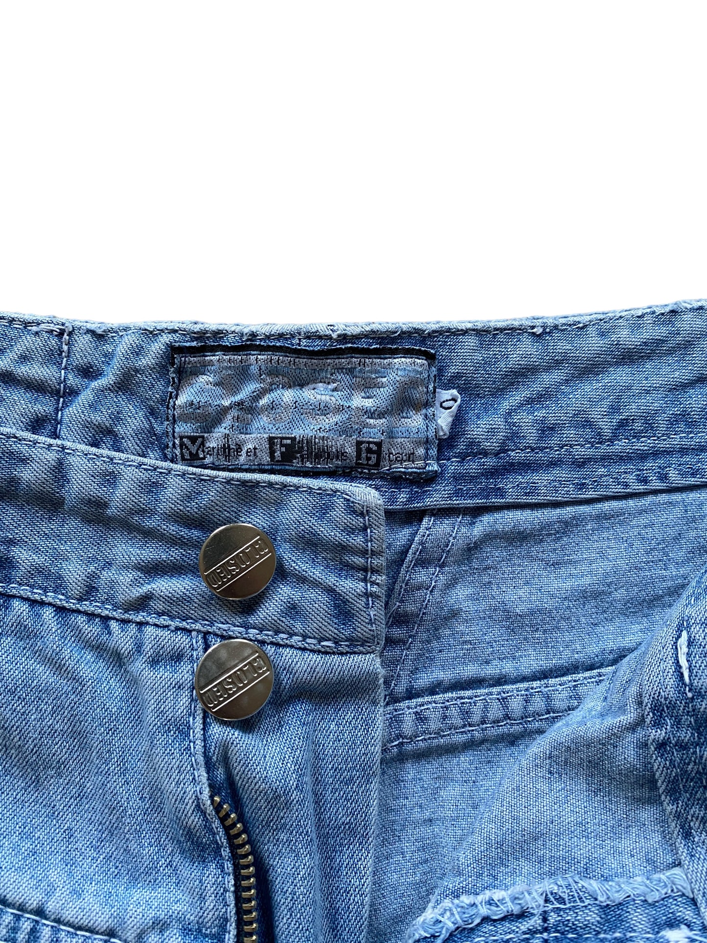 MFG STONE WASH DENIM JORT (S-M)