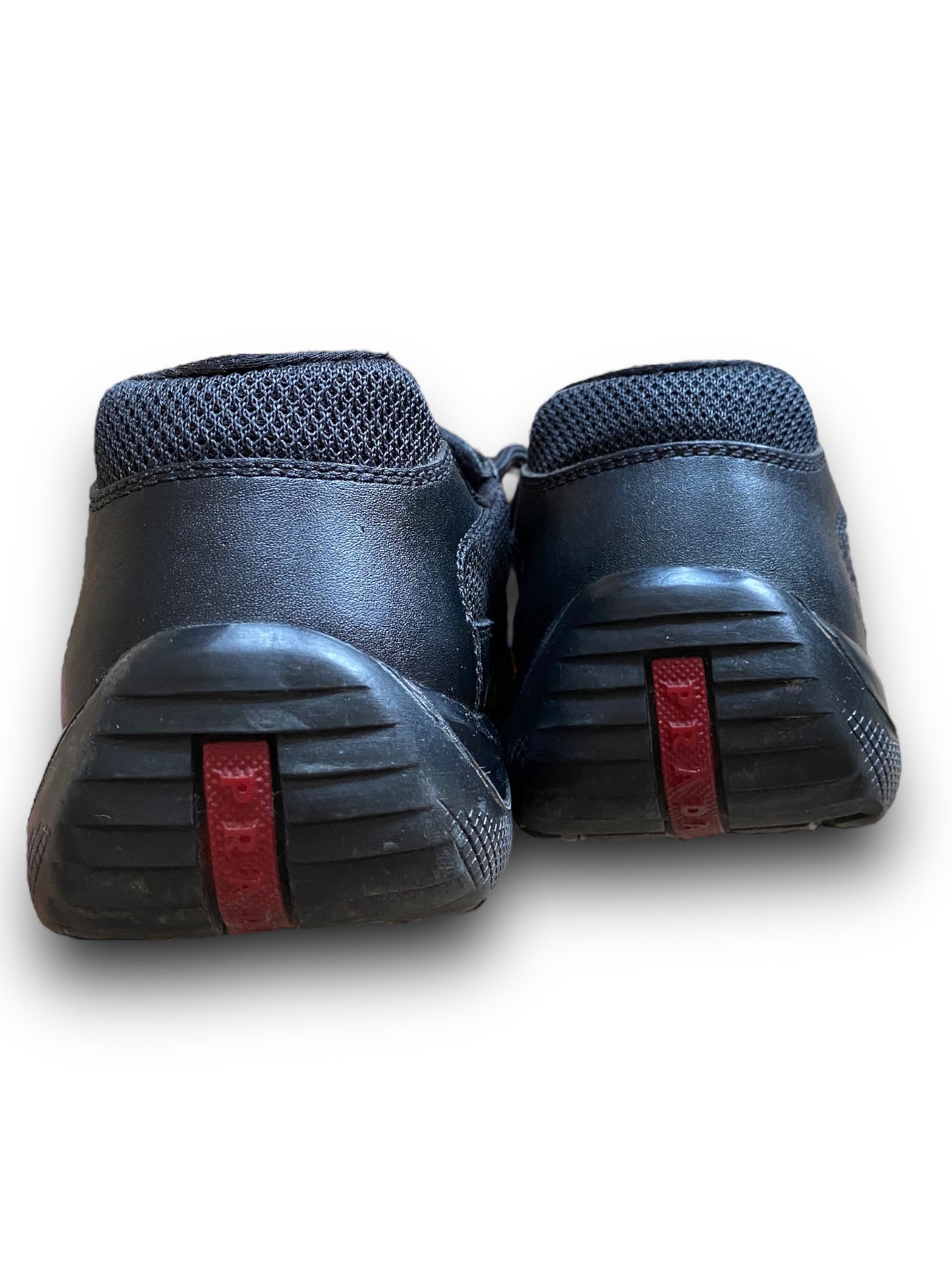 PRADA BLACK LEATHER AMERICA’S CUP SHOES