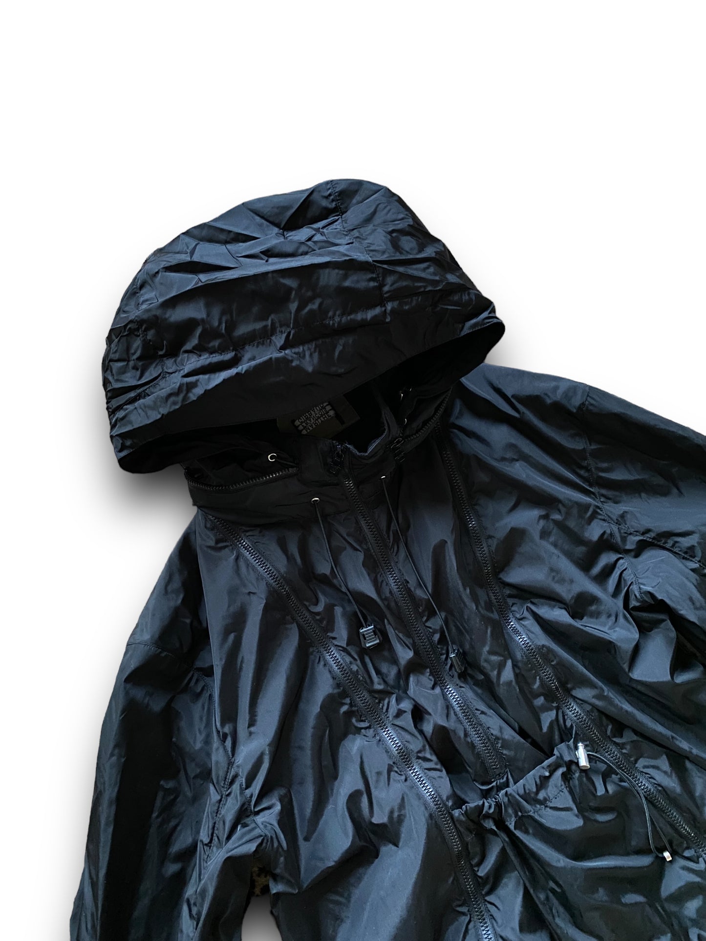 MARITHÉ + FRANCOIS GIRBAUD 00s BLACK TECHNICAL WINDBREAKER (M)