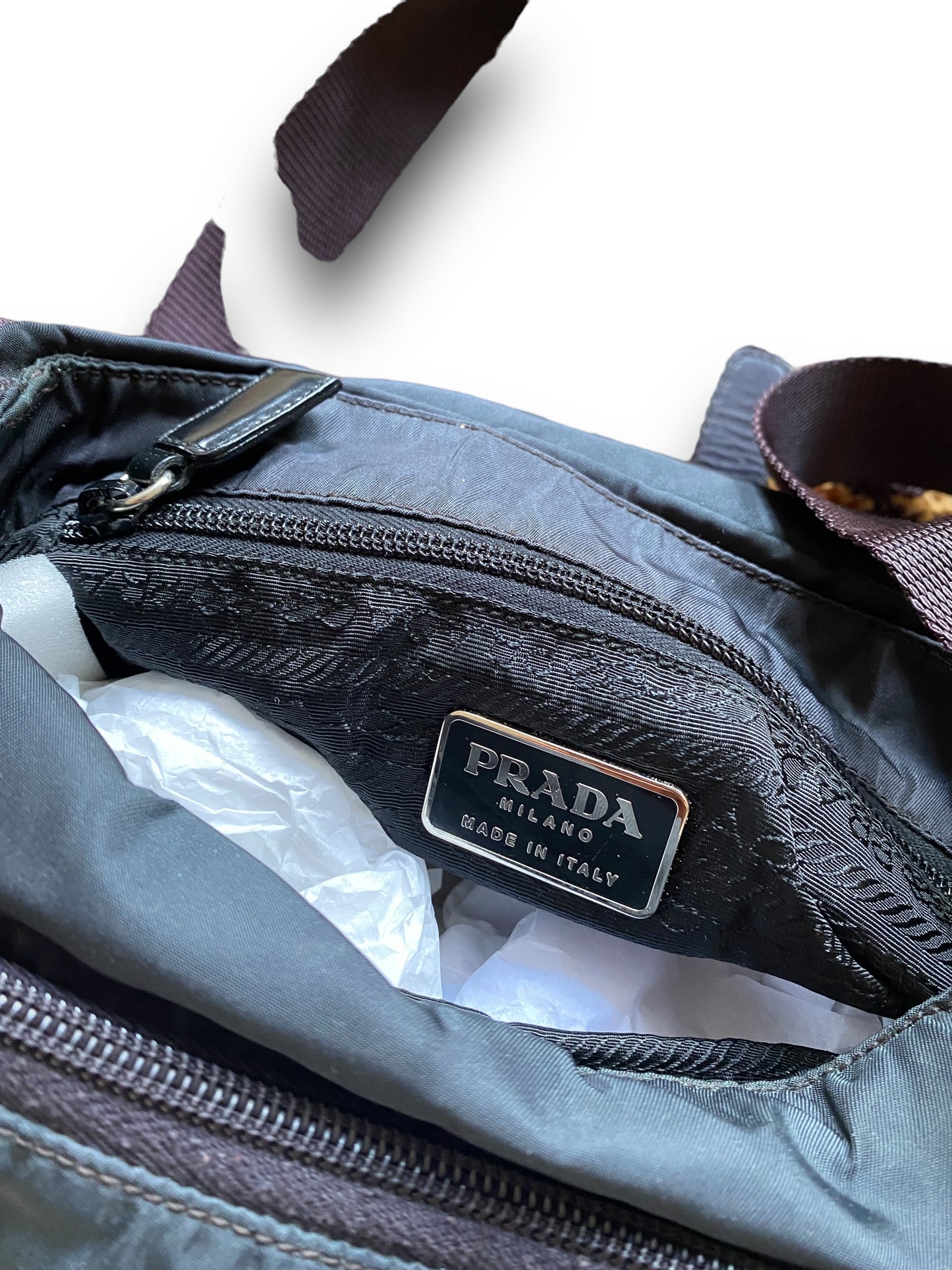 PRADA AQUA GREEN SINGLE STRAPS MESSENGER BAG