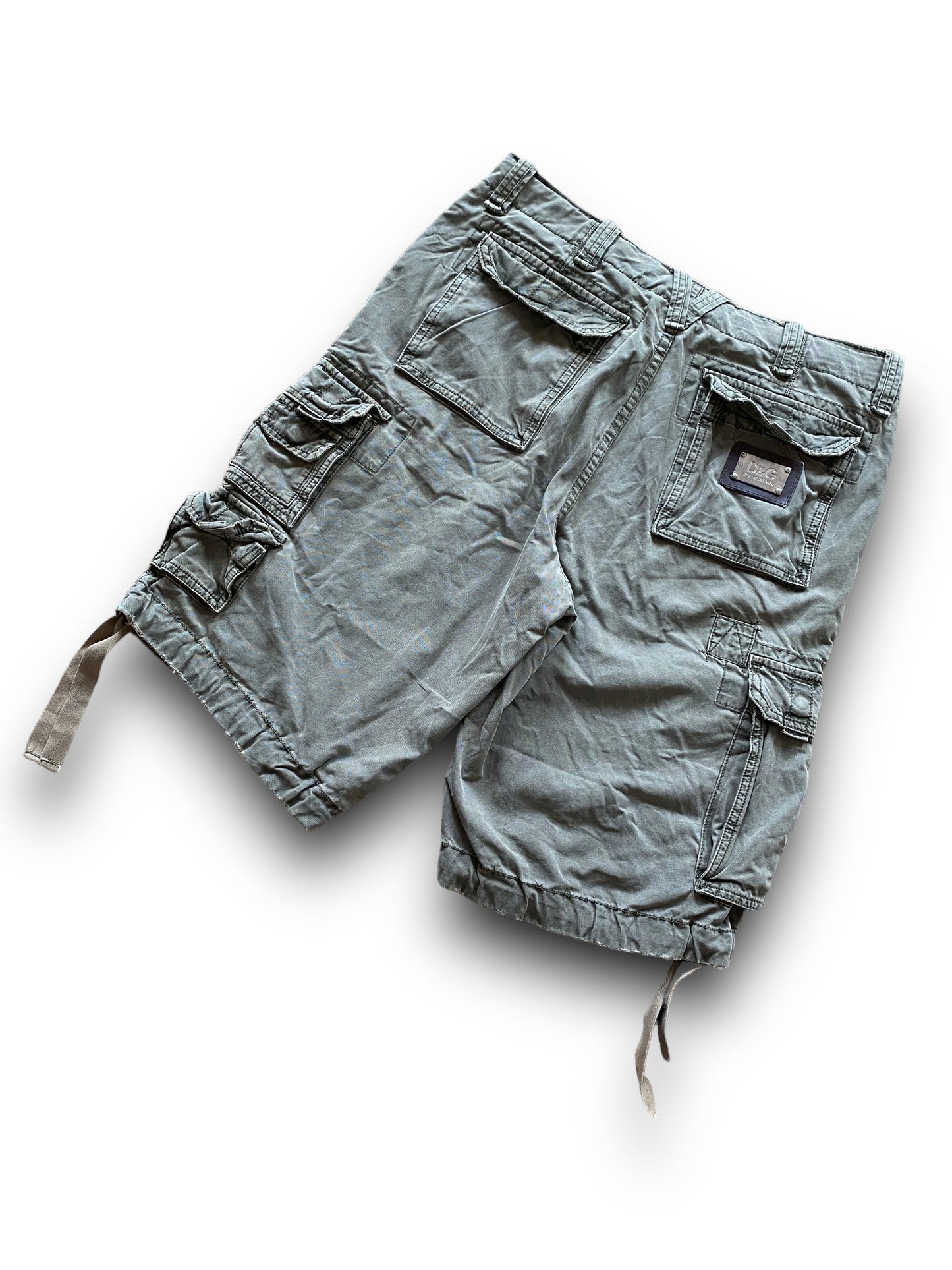 DOLCE & GABBANA COMBAT CARGO MILITARY GREEN SHORT (XL)
