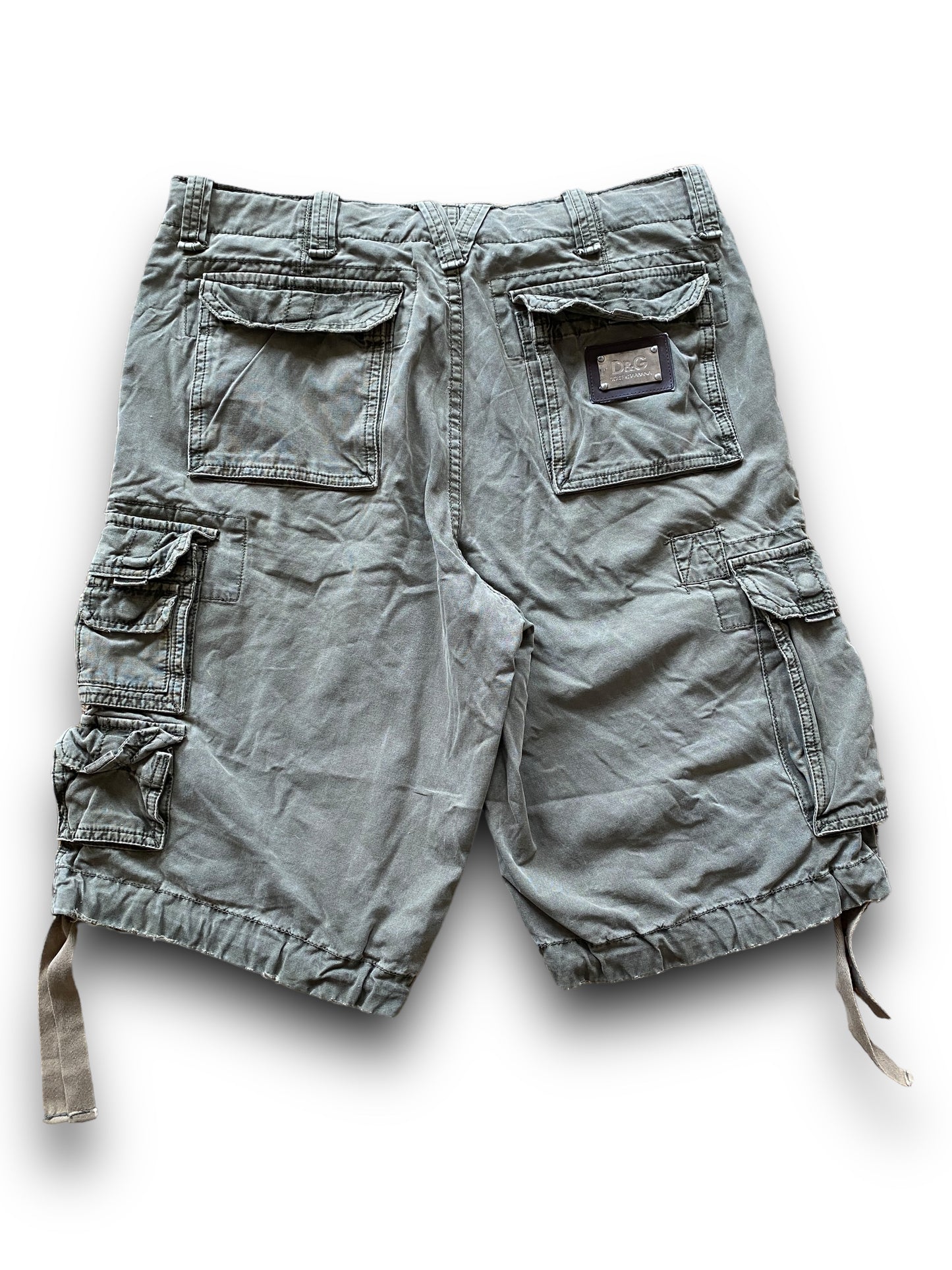 DOLCE & GABBANA COMBAT CARGO MILITARY GREEN SHORT (XL)