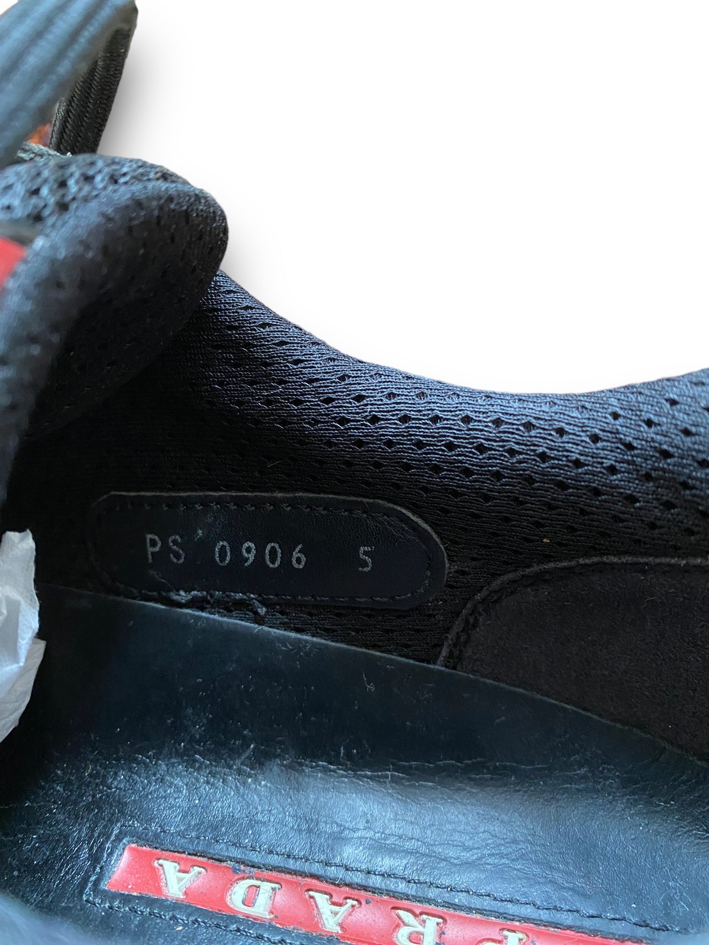 PRADA BLACK LEATHER AMERICA’S CUP SHOES