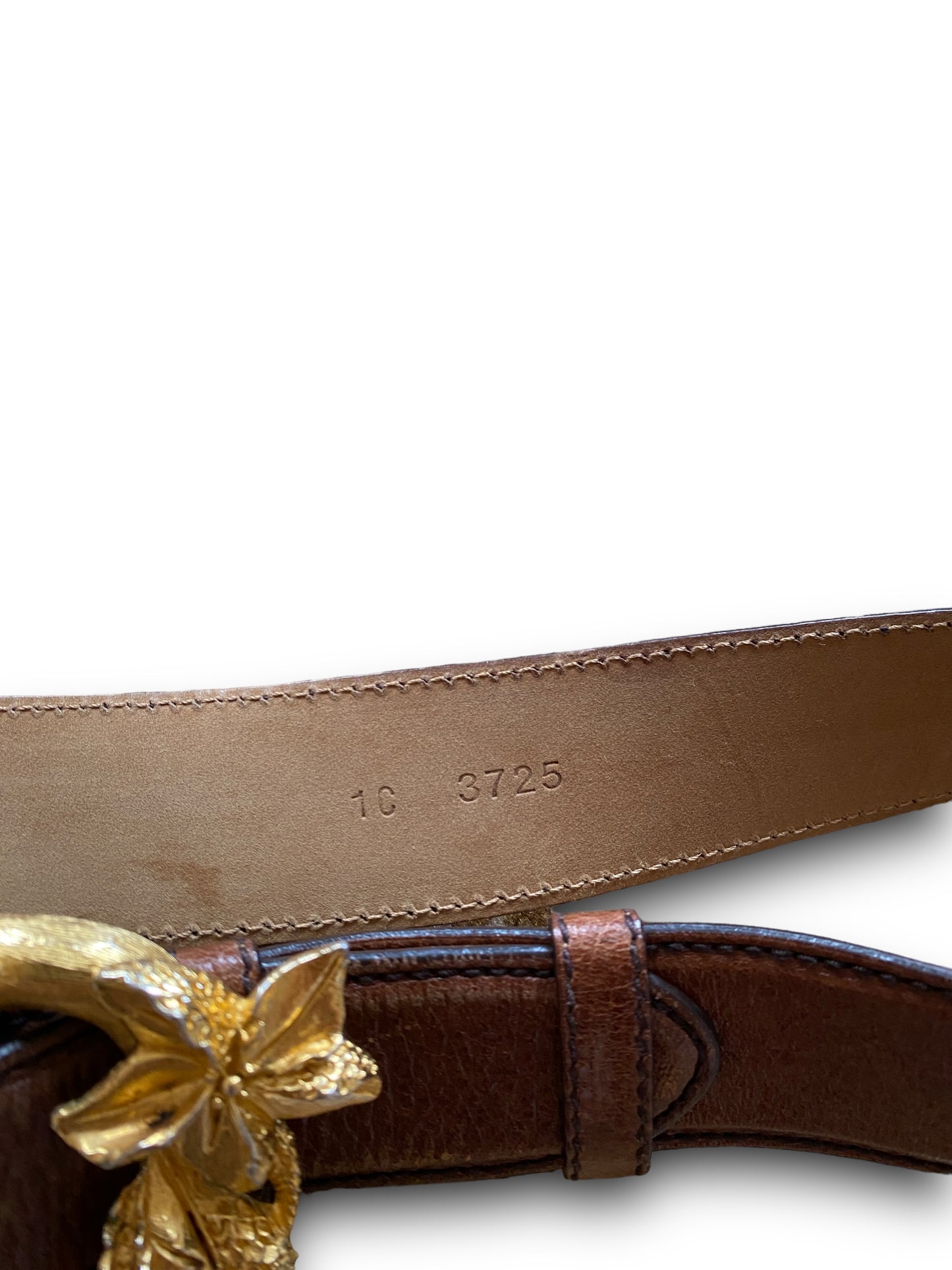 PRADA BROWN SNAKE LEATHER BELT