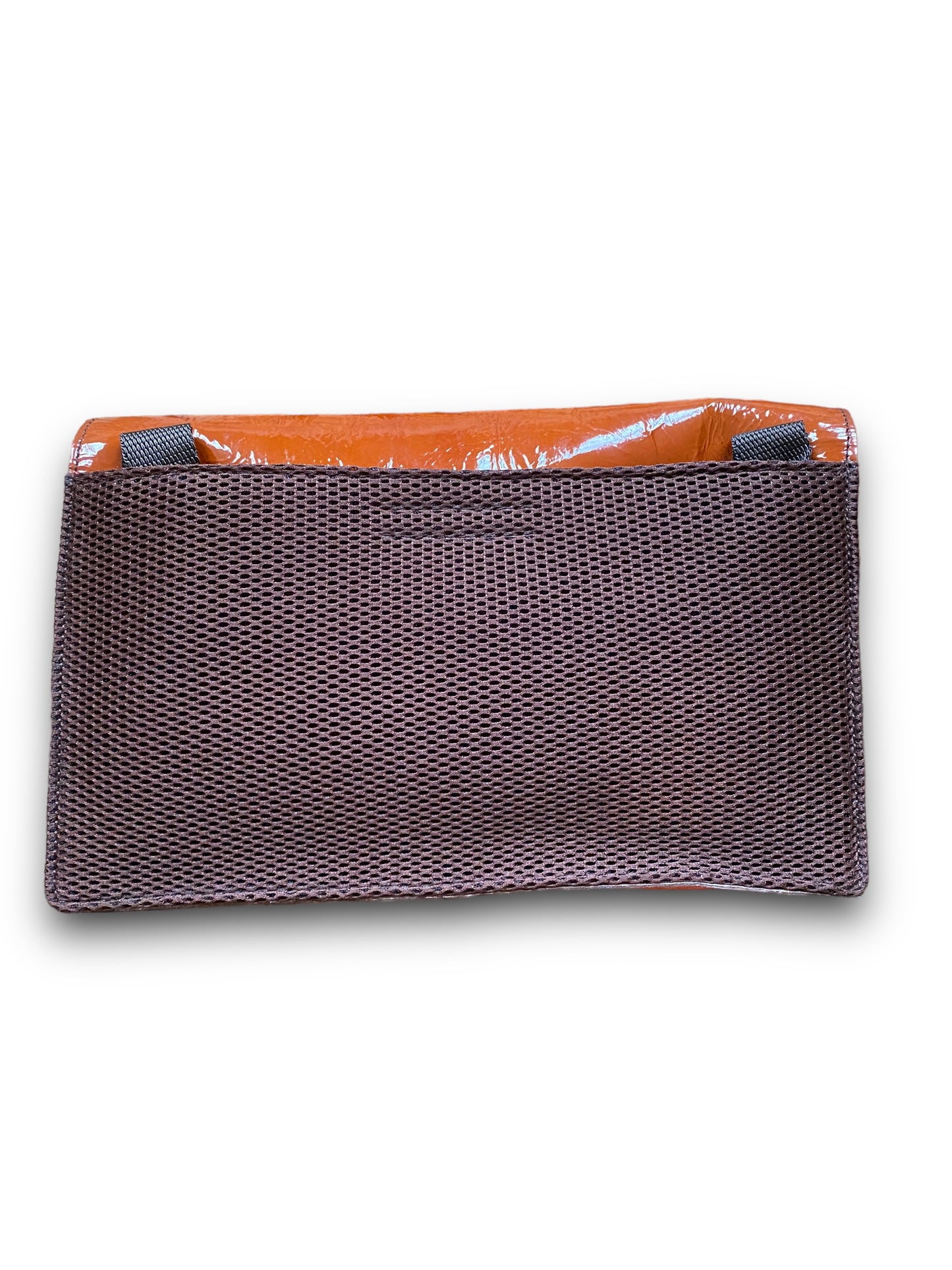 MIU MIU 90s ORANGE PATTENT LEATHER HANDBAG