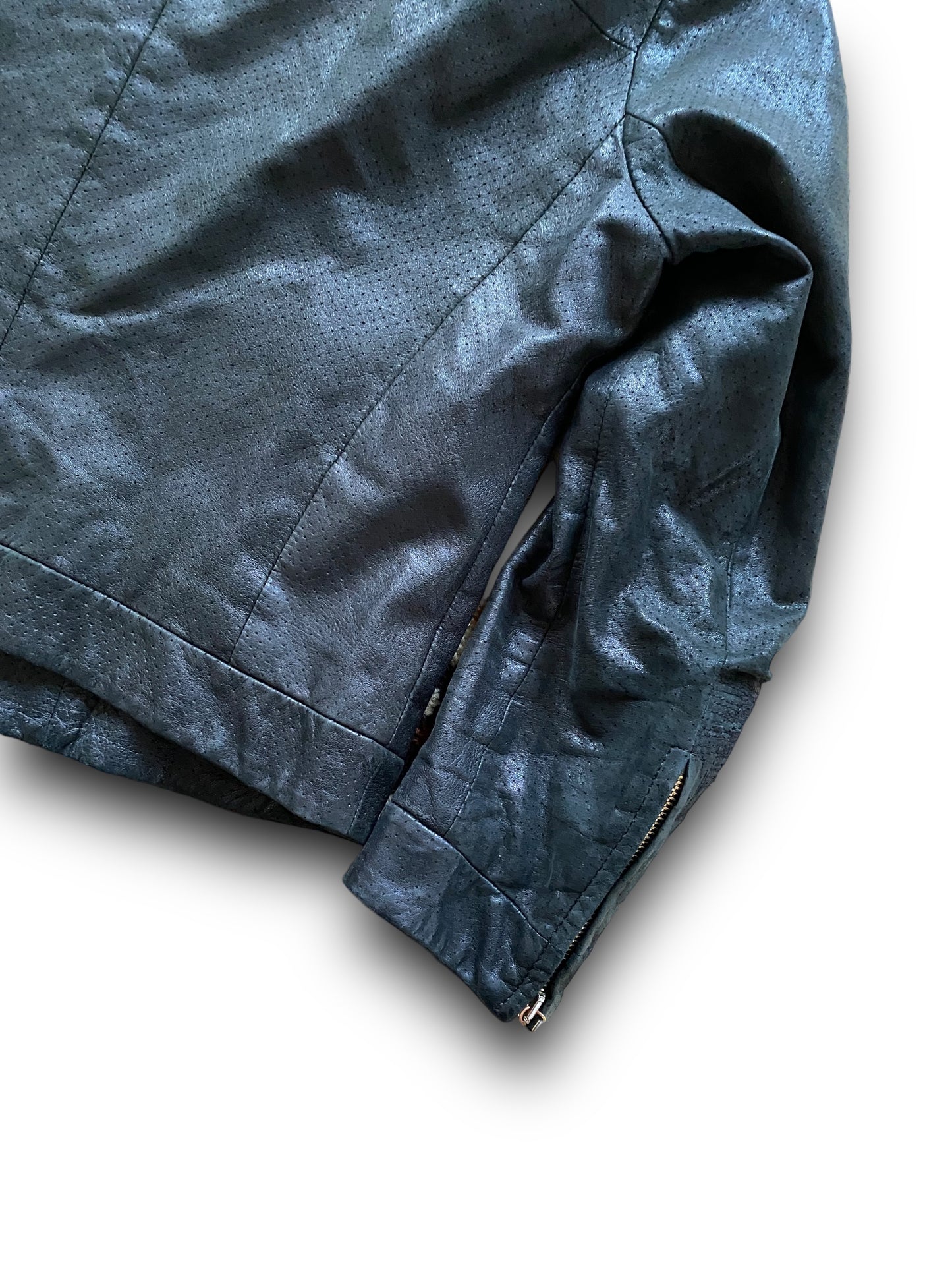 PRADA BLACK LEATHER JACKET (44IT-S)