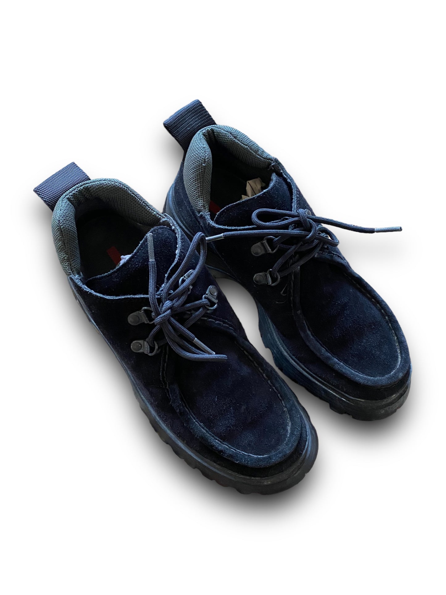 PRADA SPORT 00s BLACK SUEDE WALKING BOOTS (38EU)