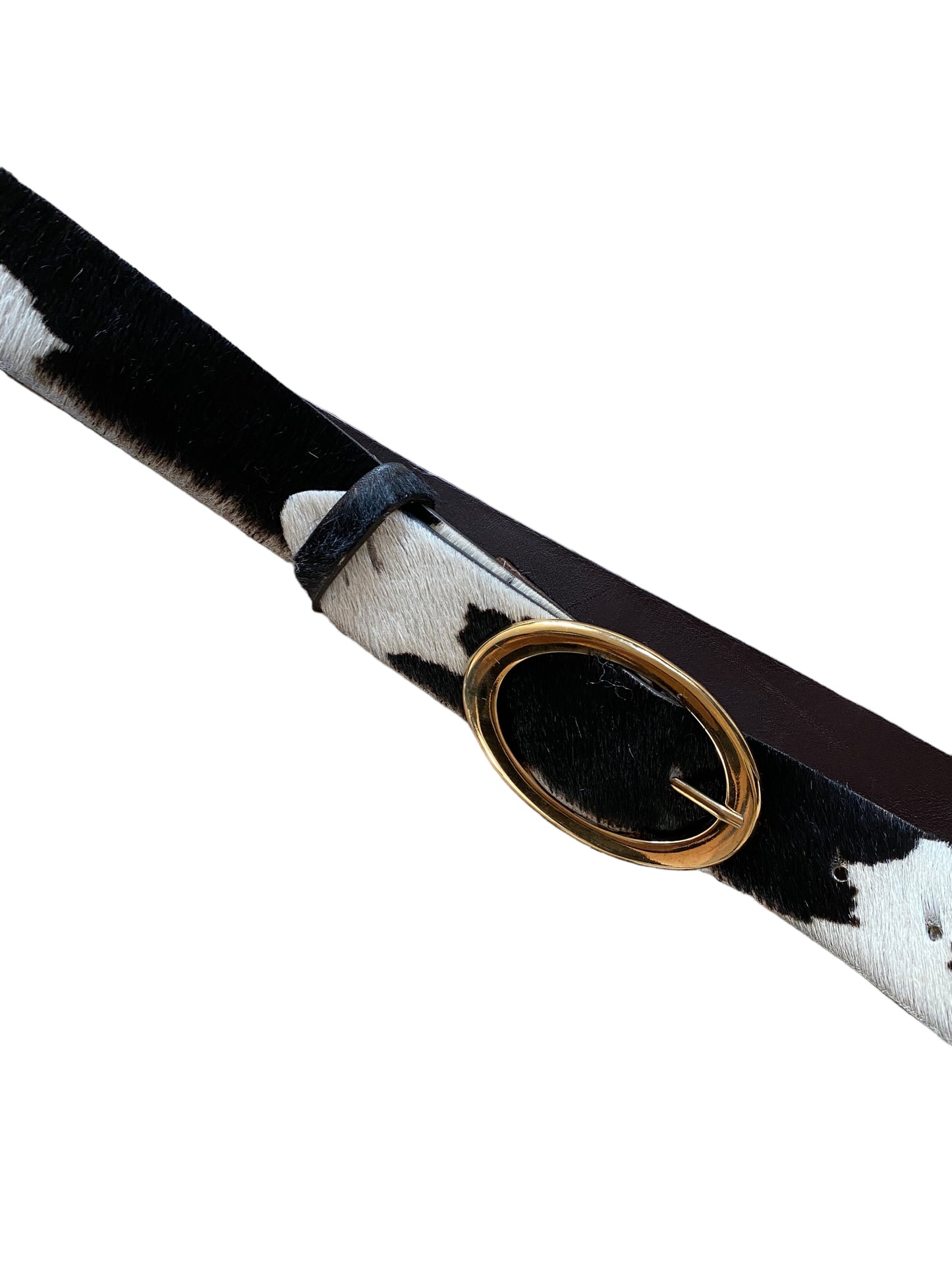 DOLCE & GABANNA COW PATERN FUR BELT