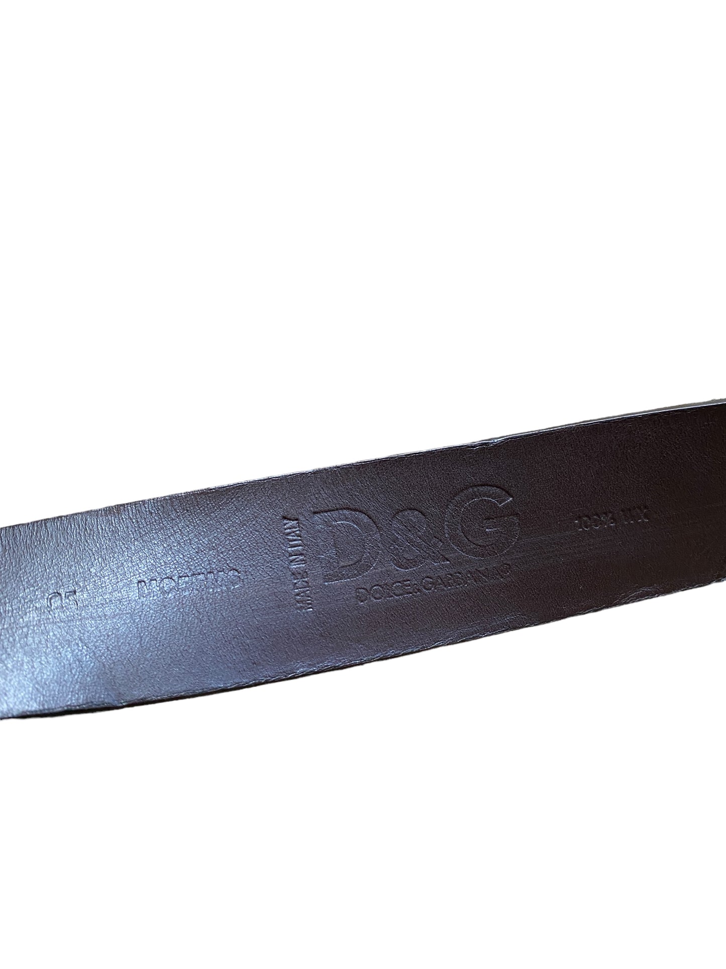 DOLCE & GABANNA COW PATERN FUR BELT