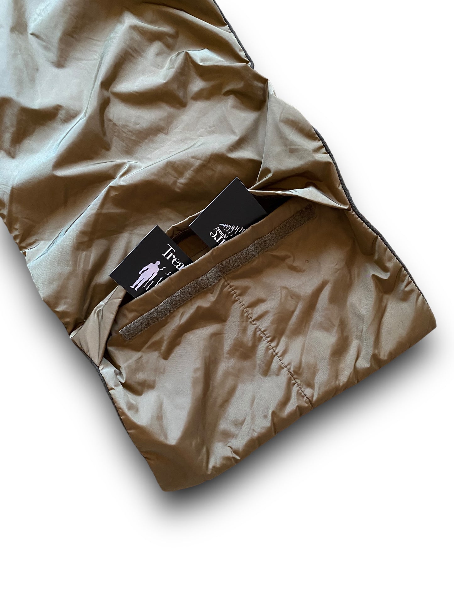 PRADA SPORT KAKI NYLON SCARF W POCKETS