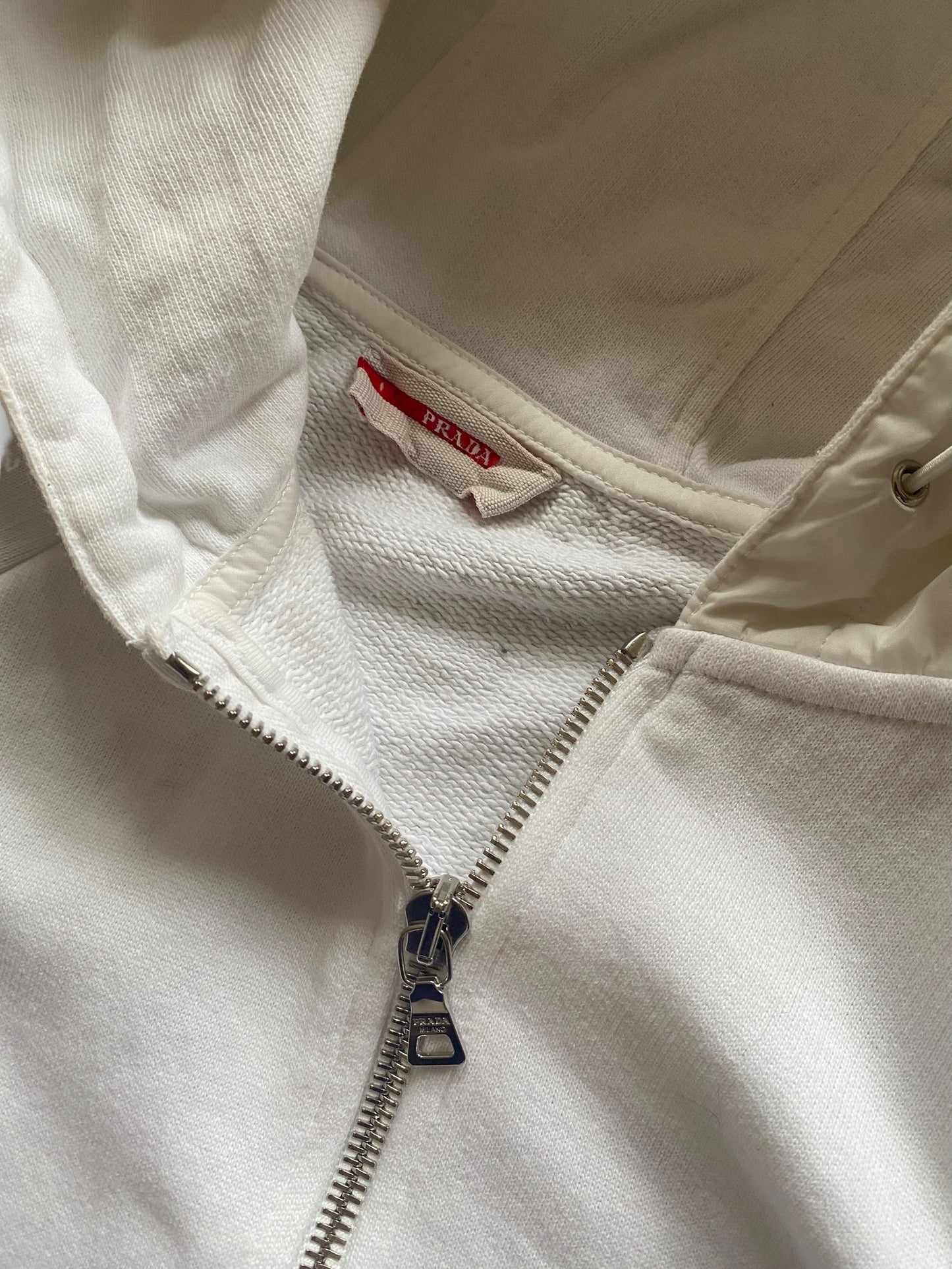 PRADA SPORT WHITE HOODIE (L)