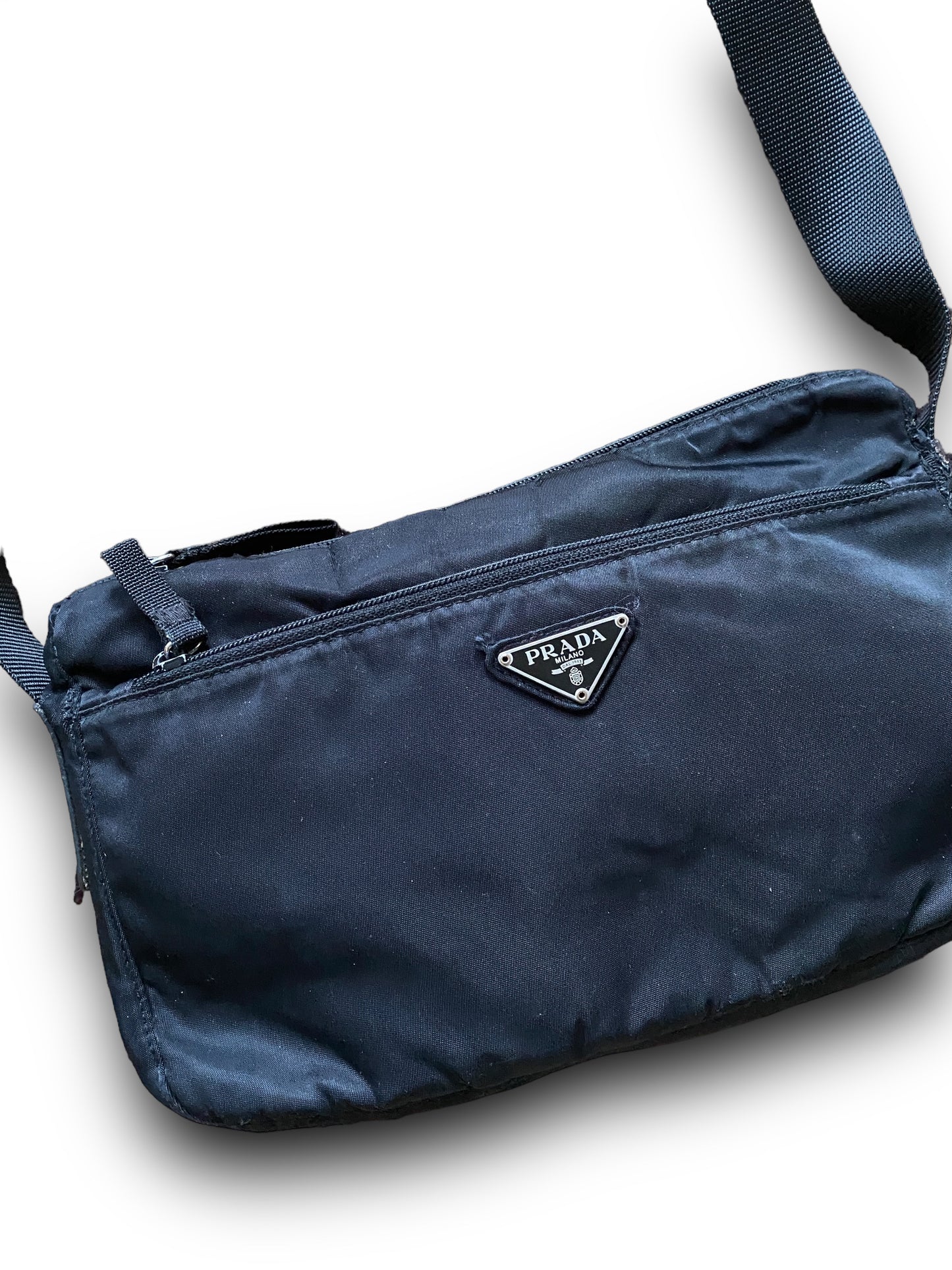 PRADA BLACK NYLON CAMERA BAG