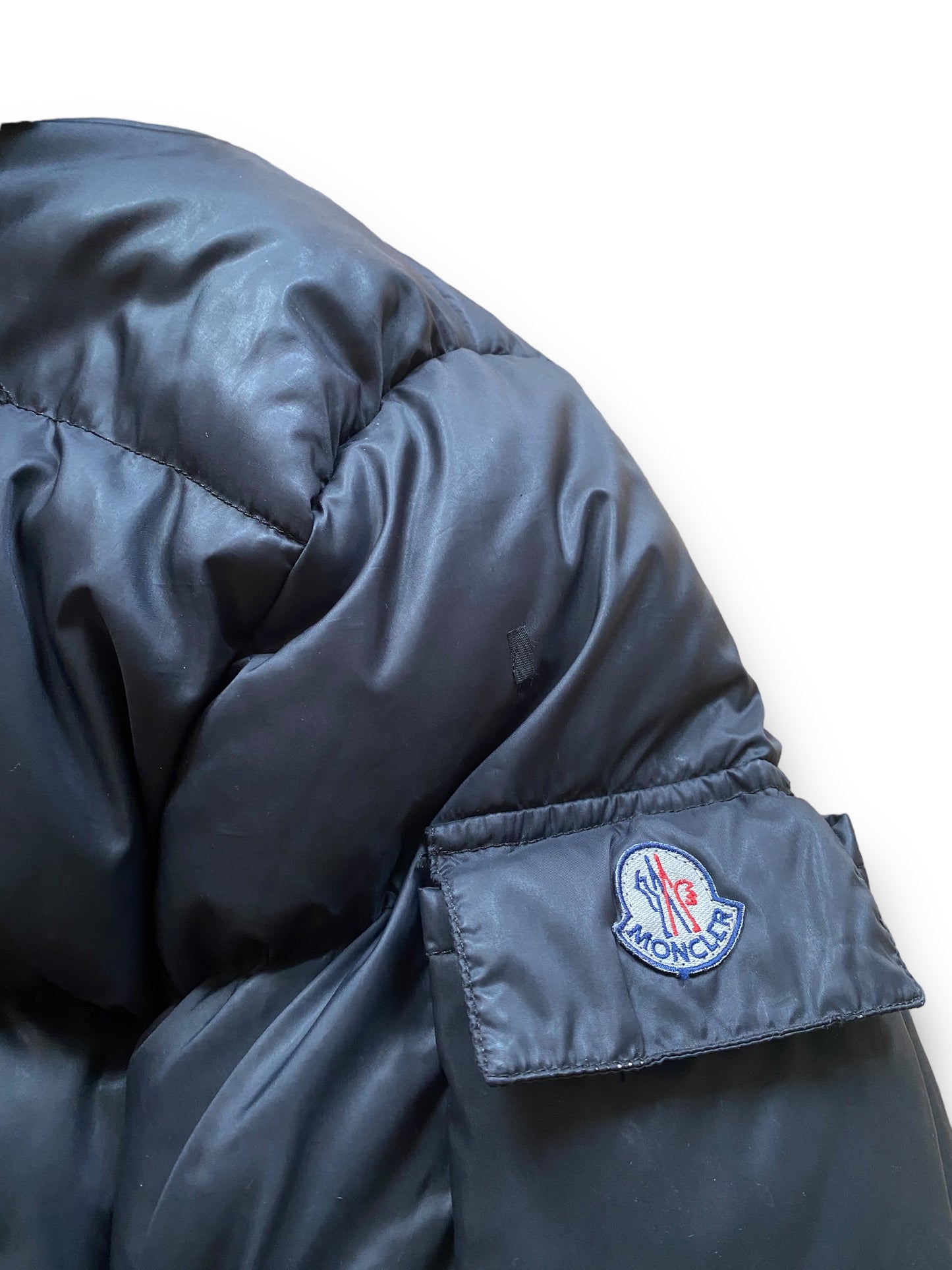 MONCLER VINTAGE MAYA BLACK PUFFER JACKET (L)