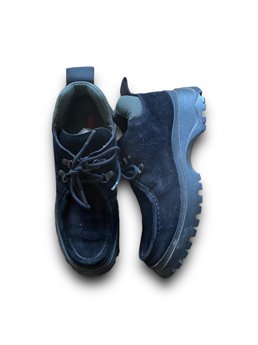 PRADA SPORT 00s BLACK SUEDE WALKING BOOTS (38EU)
