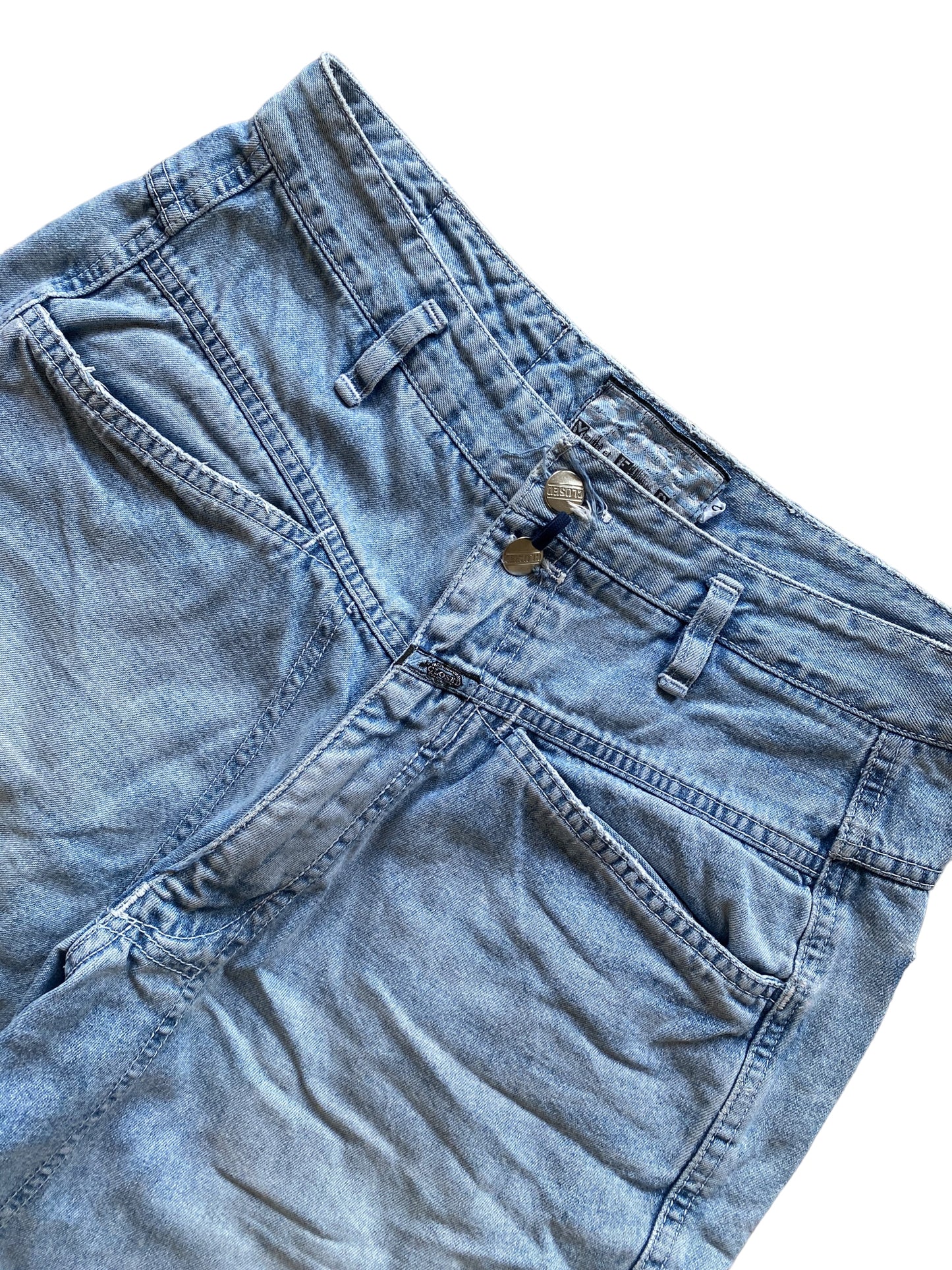 MFG STONE WASH DENIM JORT (S-M)