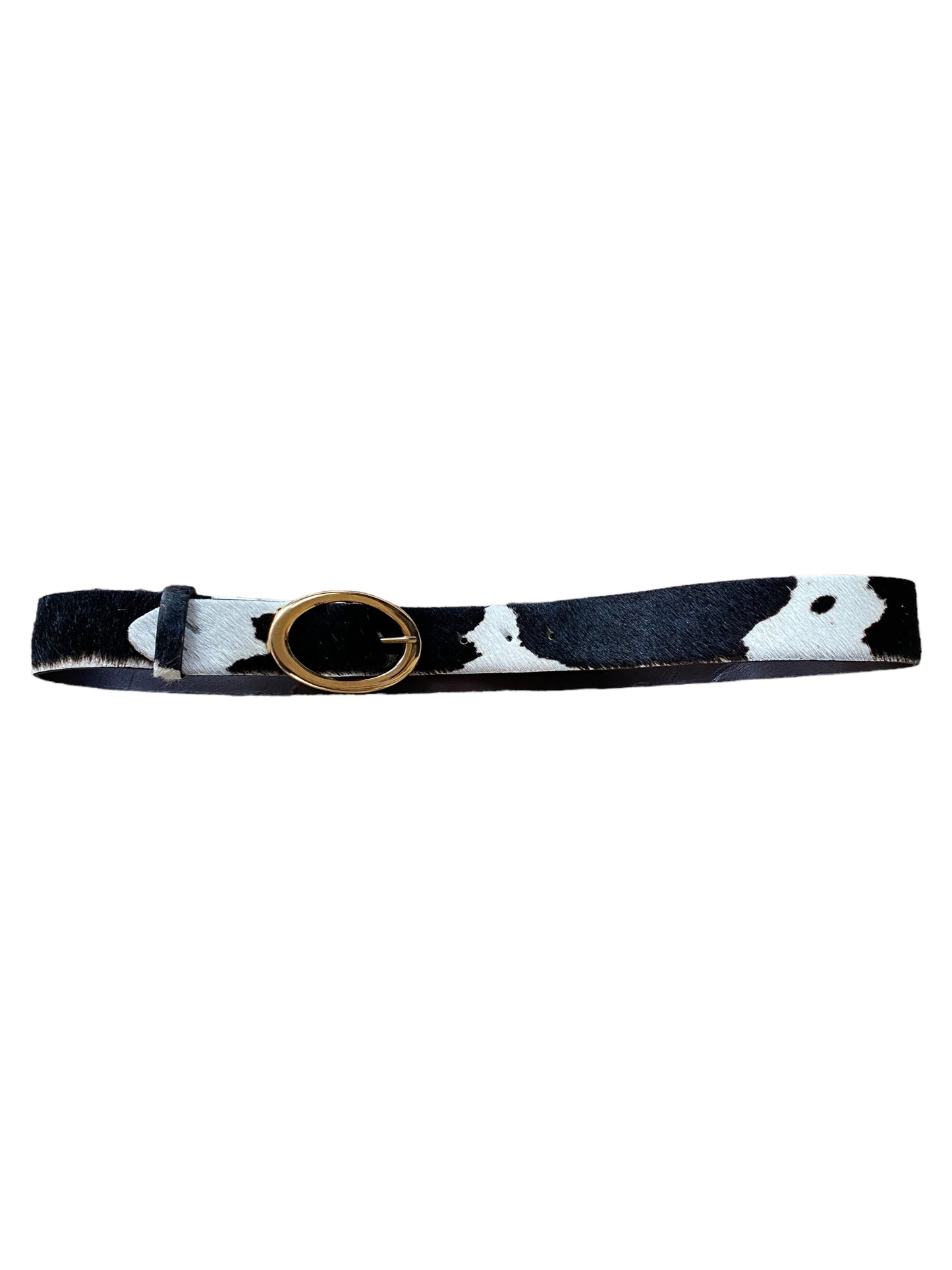 DOLCE & GABANNA COW PATERN FUR BELT