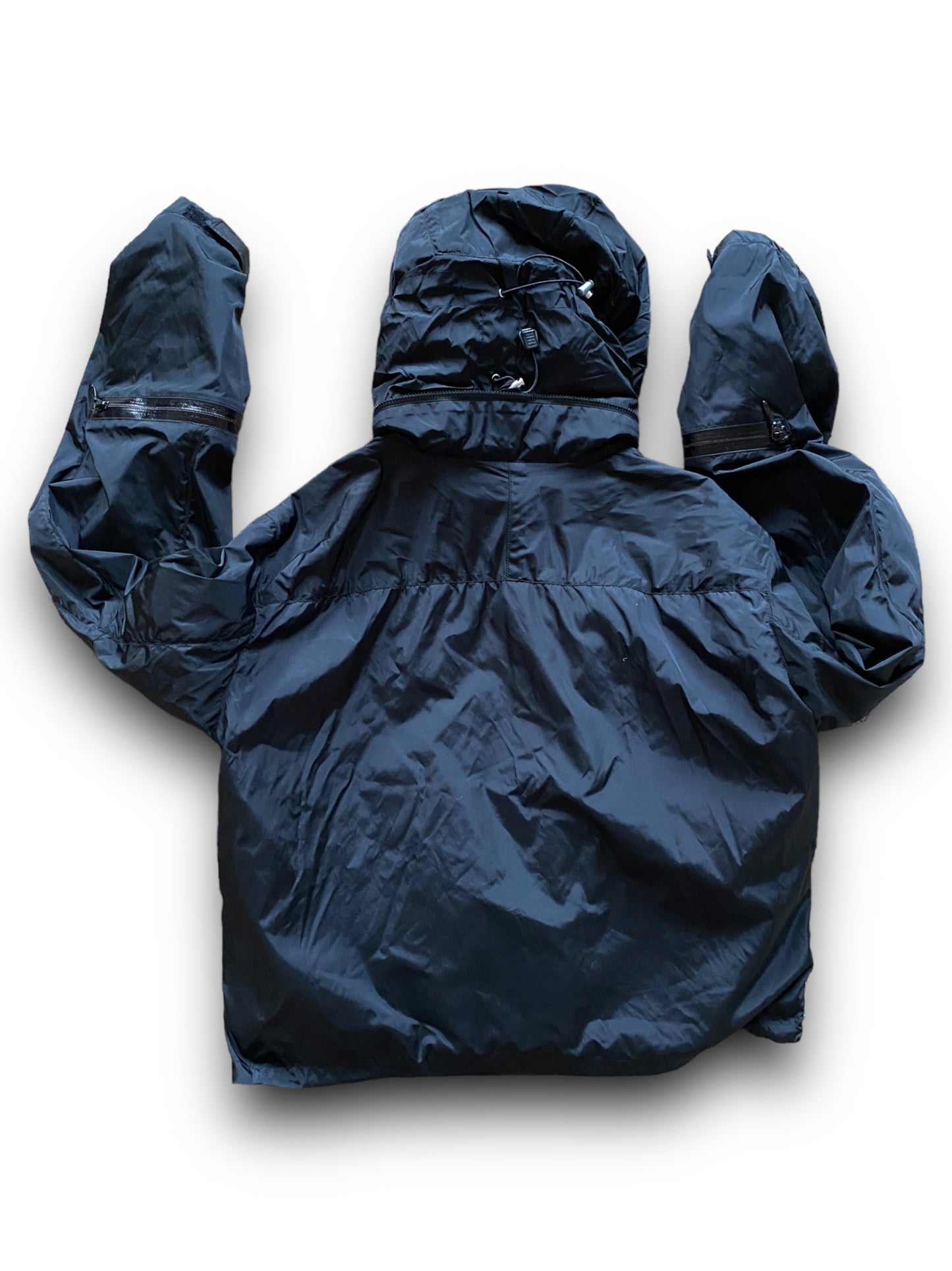 MARITHÉ + FRANCOIS GIRBAUD 00s BLACK TECHNICAL WINDBREAKER (M)