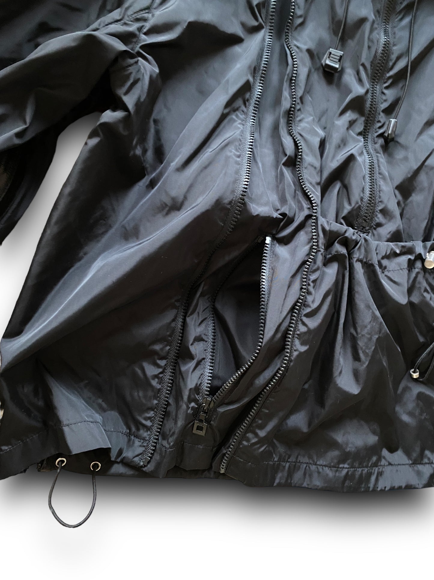 MARITHÉ + FRANCOIS GIRBAUD 00s BLACK TECHNICAL WINDBREAKER (M)
