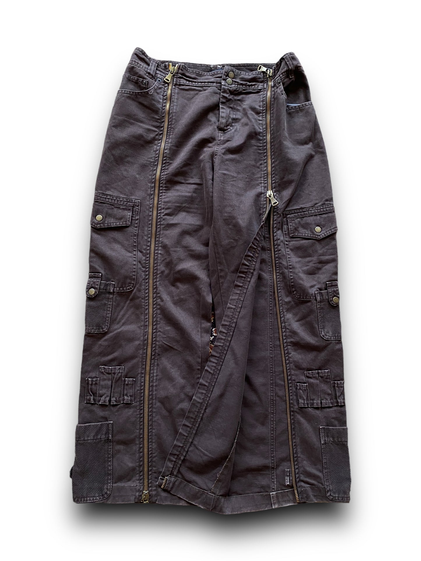 2003 DOLCE & GABBANA FLIGHT PARACHUTE DOUBLE ZIP PANTS (M)