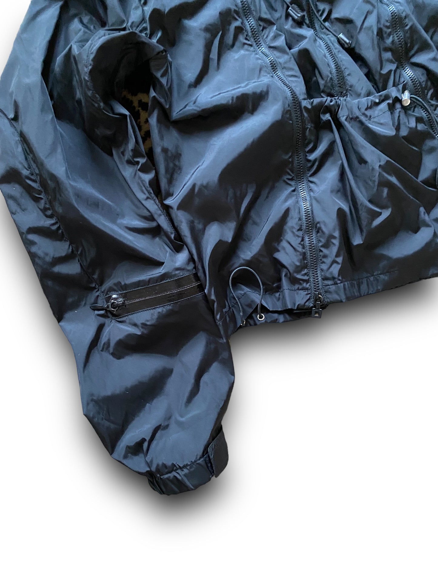 MARITHÉ + FRANCOIS GIRBAUD 00s BLACK TECHNICAL WINDBREAKER (M)