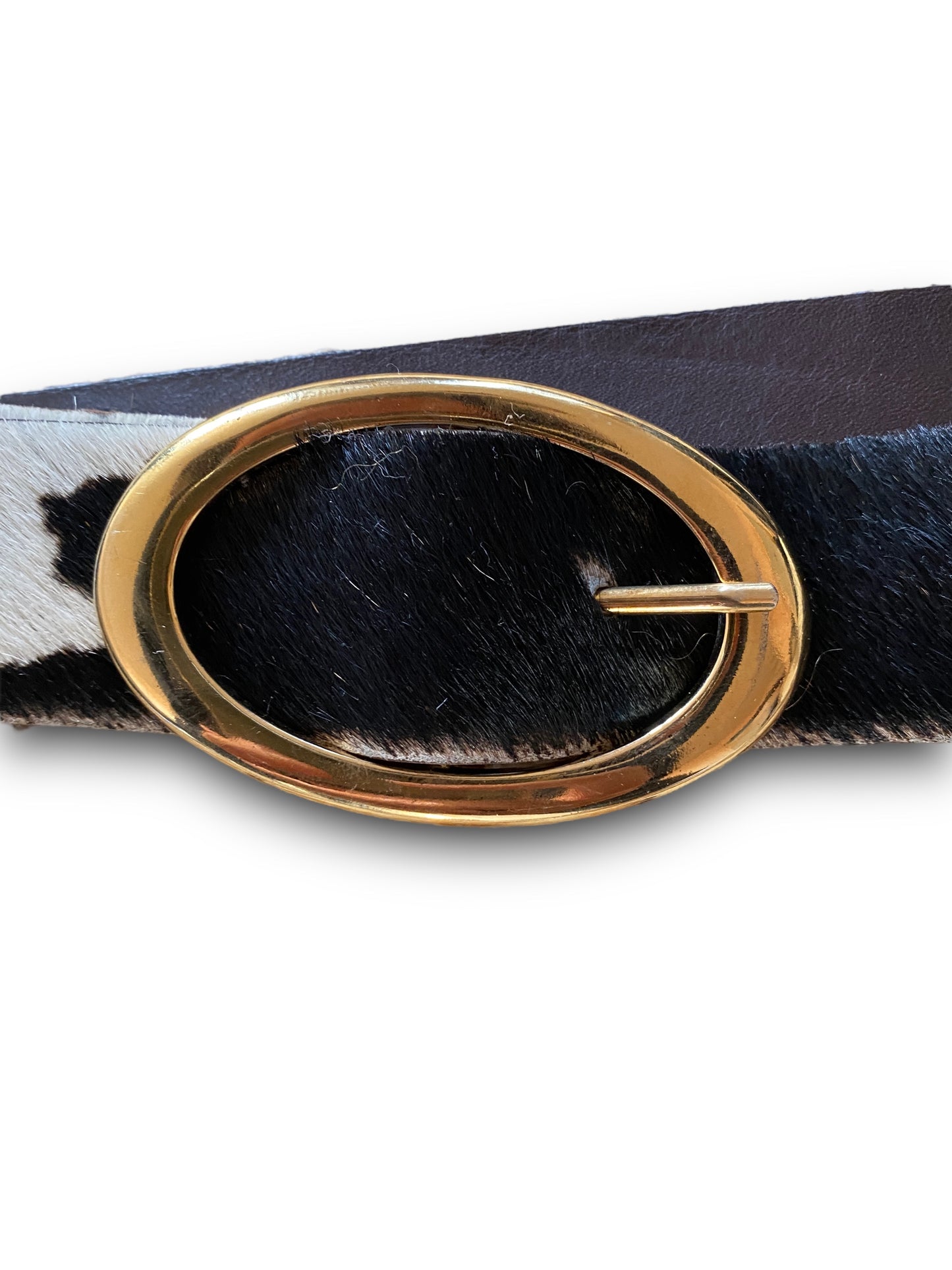 DOLCE & GABANNA COW PATERN FUR BELT