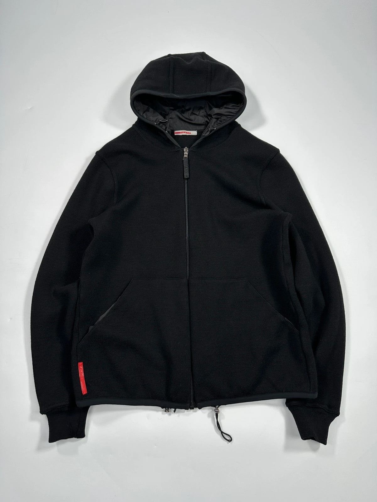 Prada Sport FW2006 Black Wool Hooded Jacket