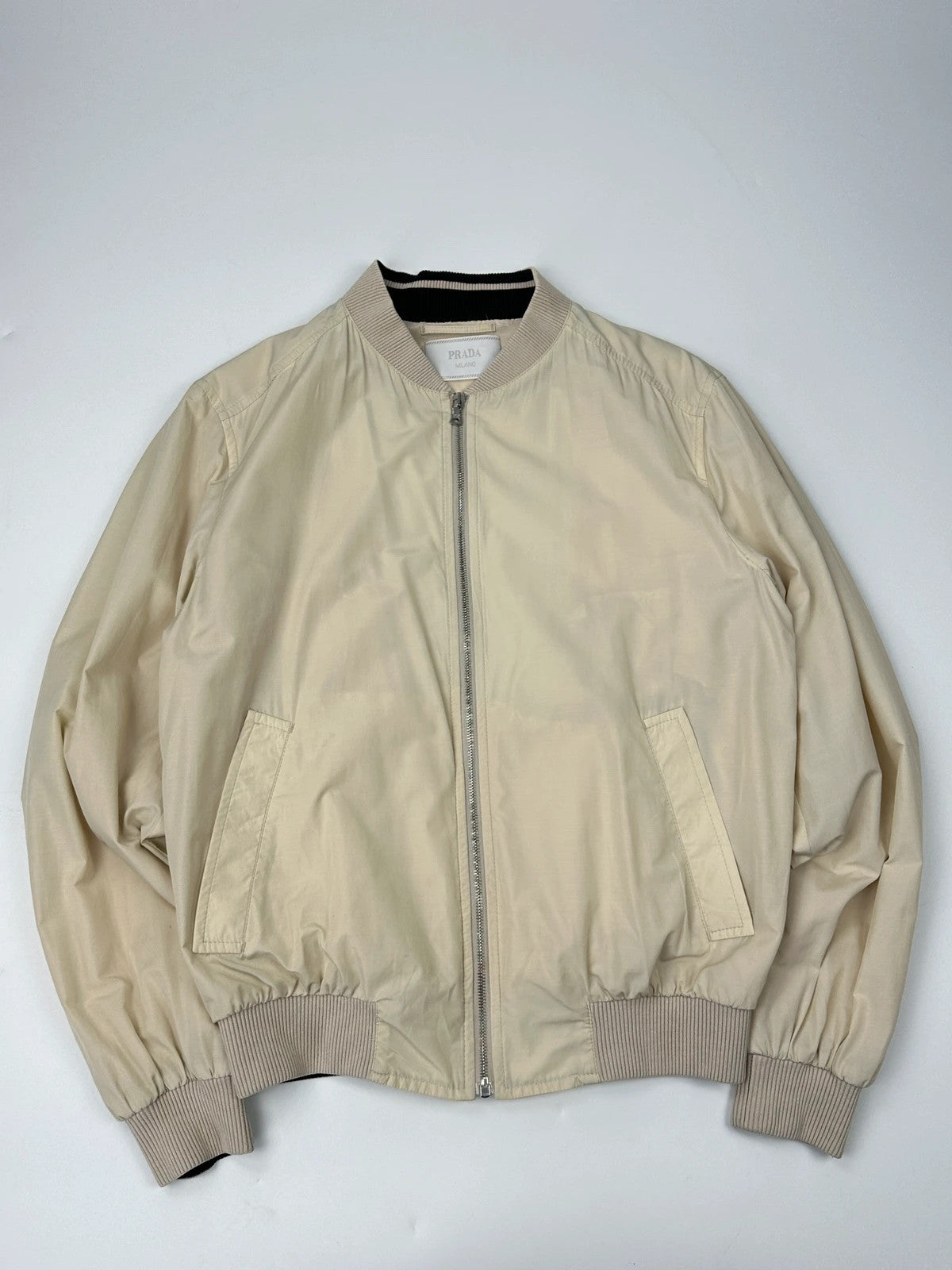 Prada Milano SS2010 Cream Bomber Jacket