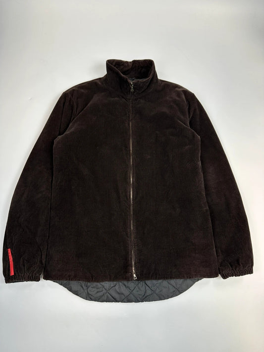 Prada Sport FW2004 Brown Padded Corduroy RedTab Jacket