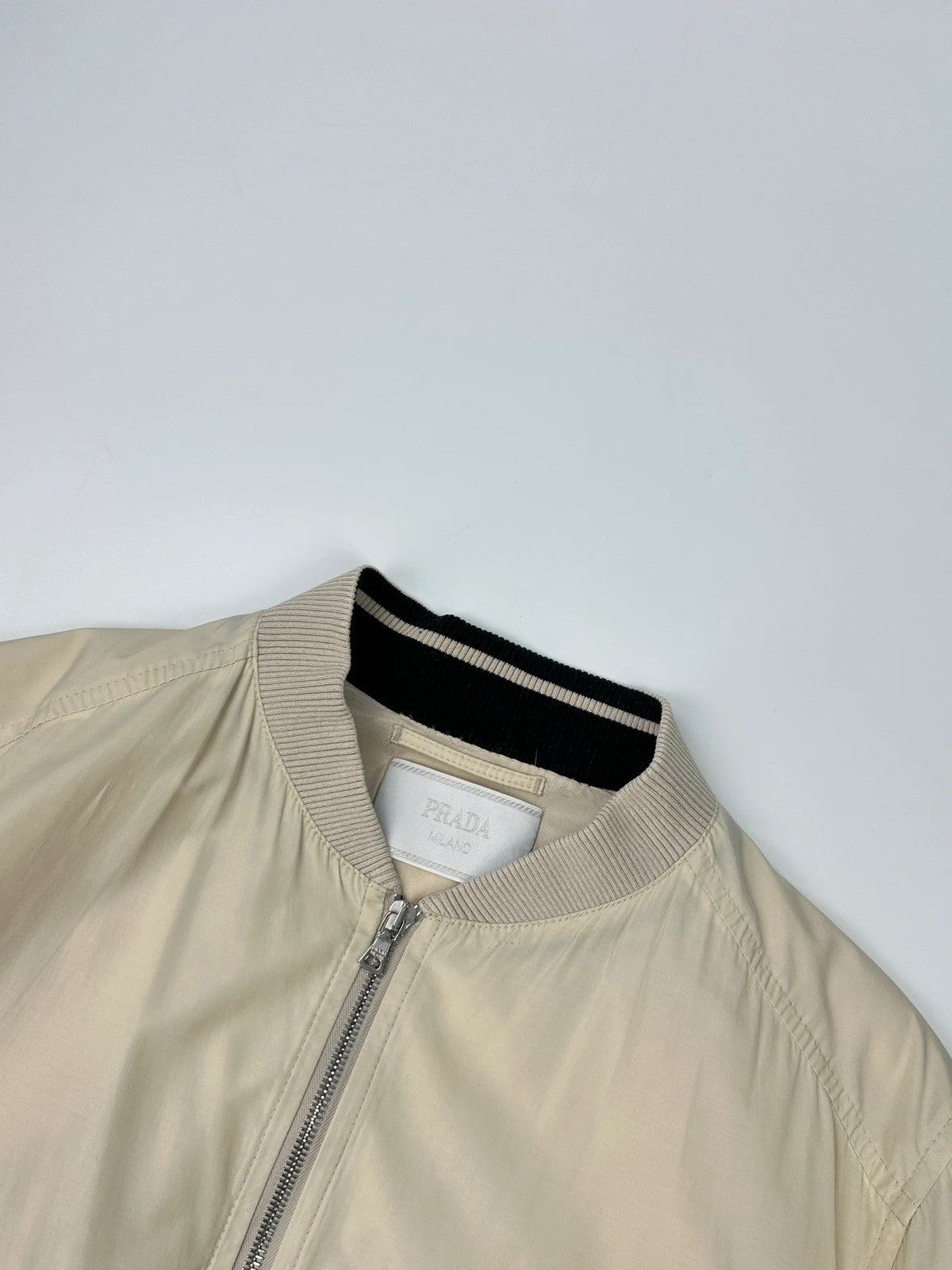 Prada Milano SS2010 Cream Bomber Jacket