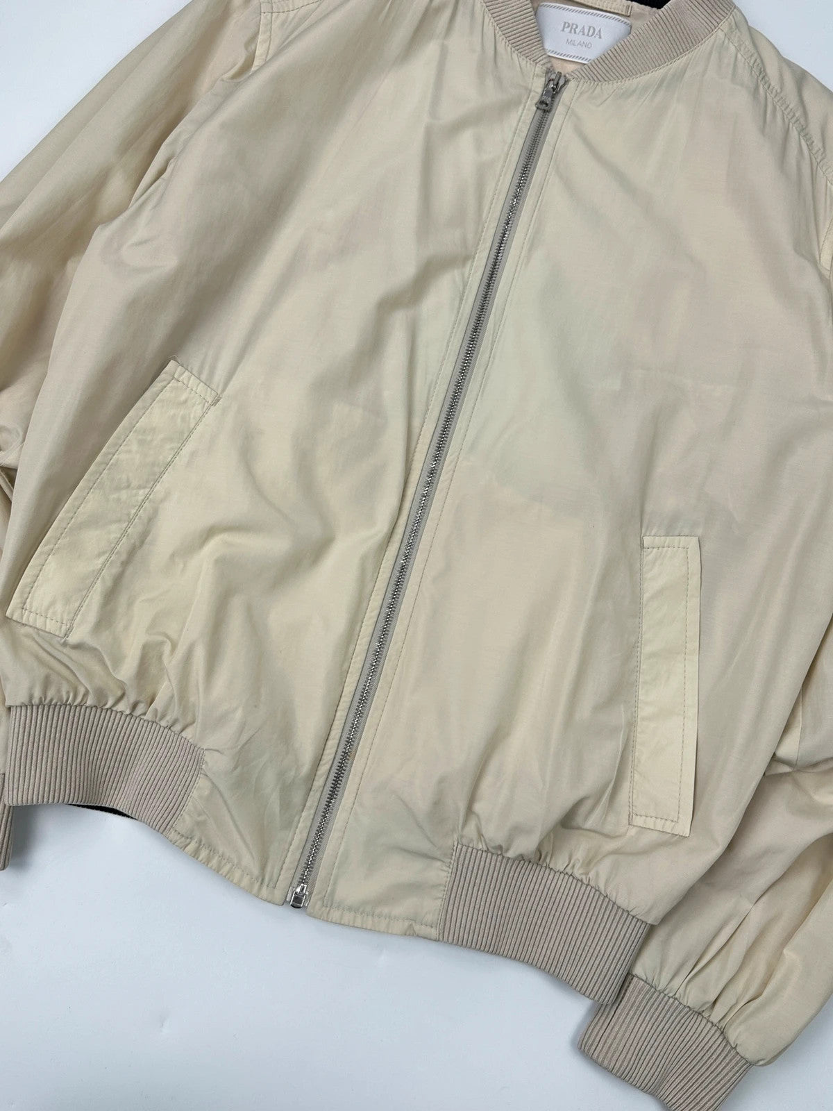 Prada Milano SS2010 Cream Bomber Jacket