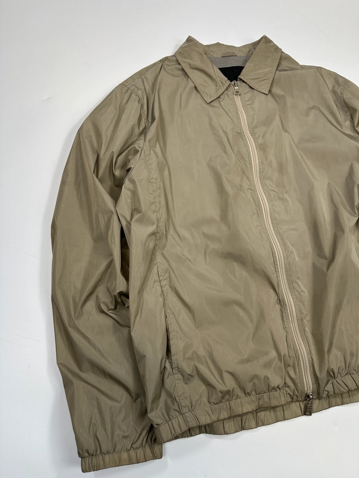 Prada Milano SS1998 Light Khaki Nylon Shirt Jacket