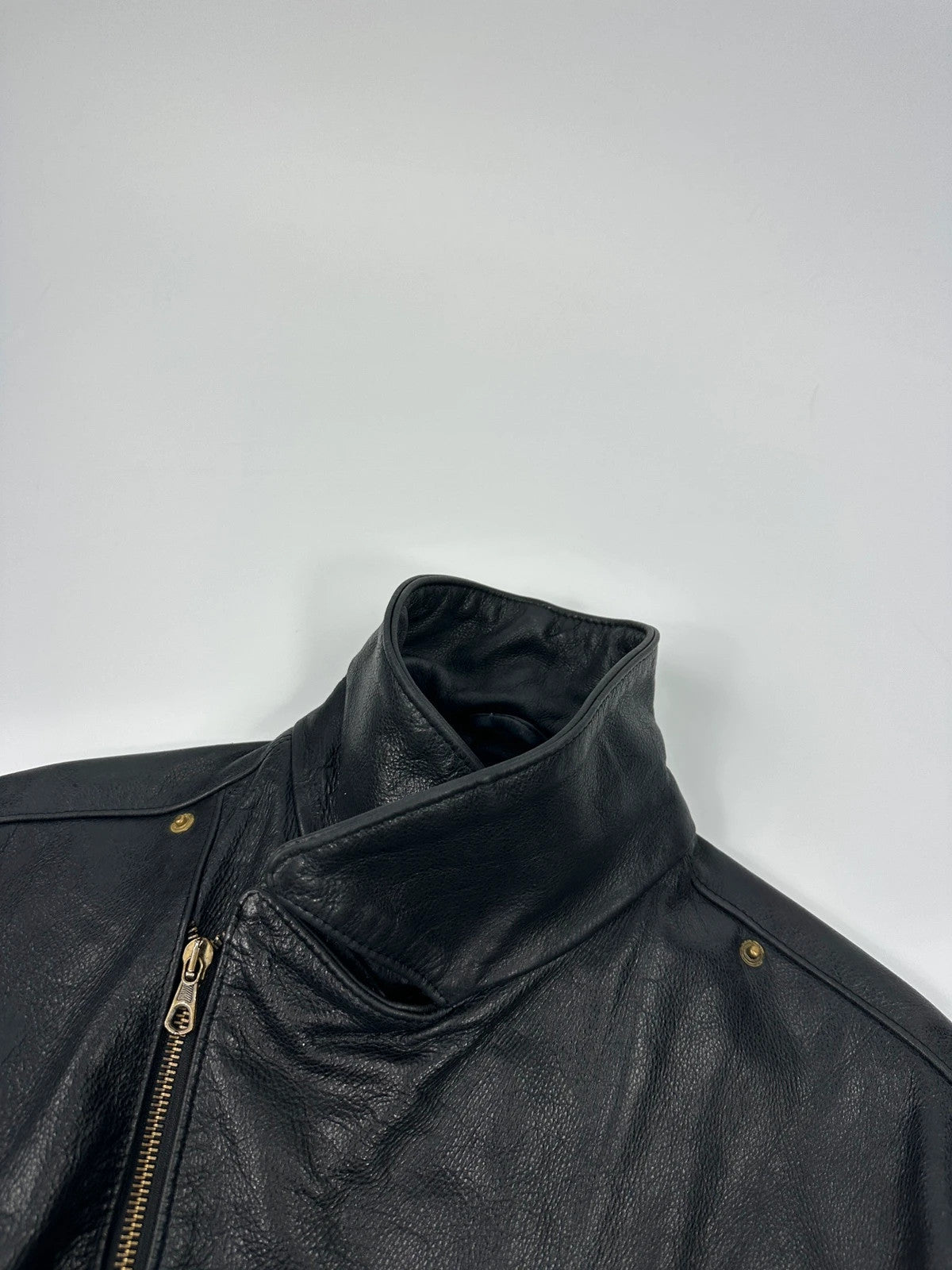 Versace 90’s Black Leather Perfecto Laces Jacket