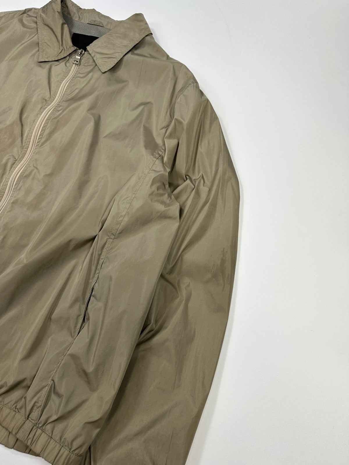 Prada Milano SS1998 Light Khaki Nylon Shirt Jacket