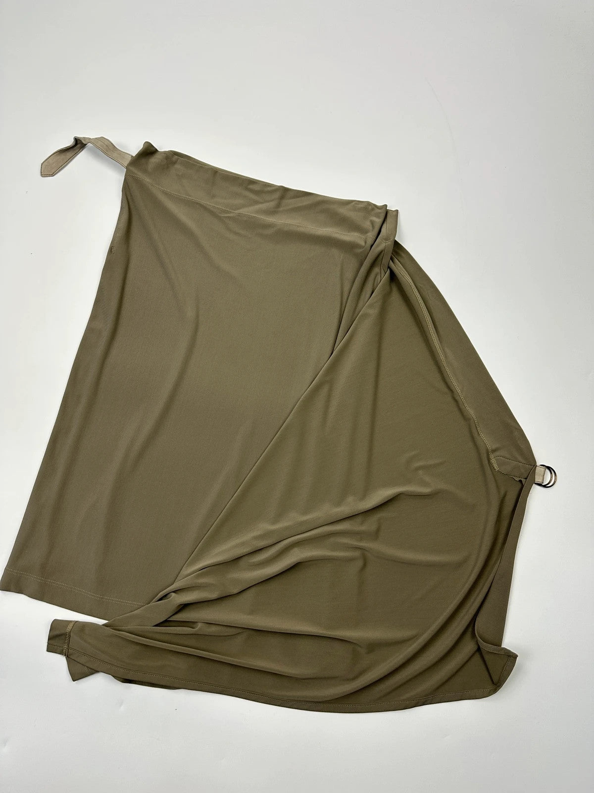 Plein Sud 00’s Wrap Asymmetrical Khaki Long Skirt