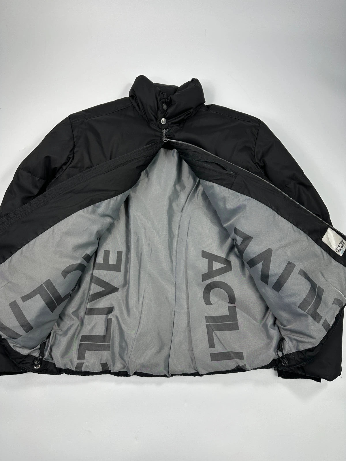 Marithé + François Girbaud 90’s ActLive Black Nylon Straps Puffer Down Jacket