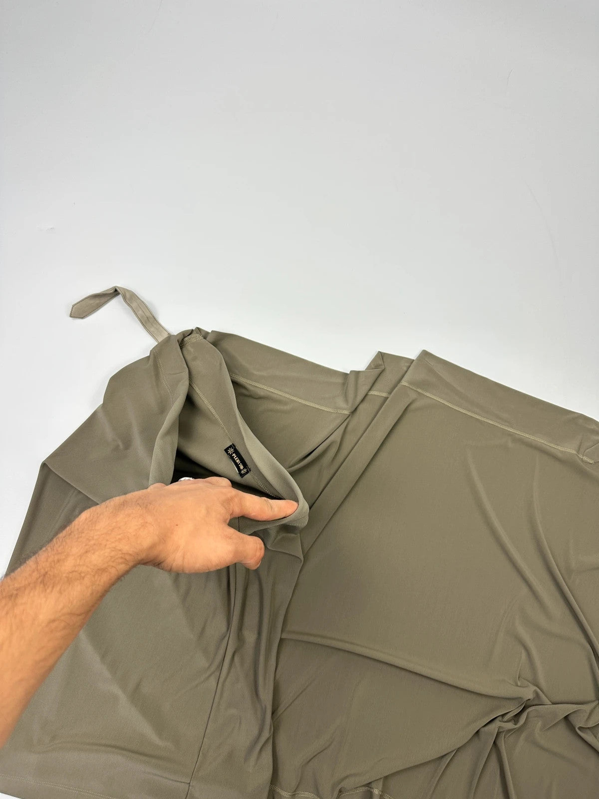 Plein Sud 00’s Wrap Asymmetrical Khaki Long Skirt