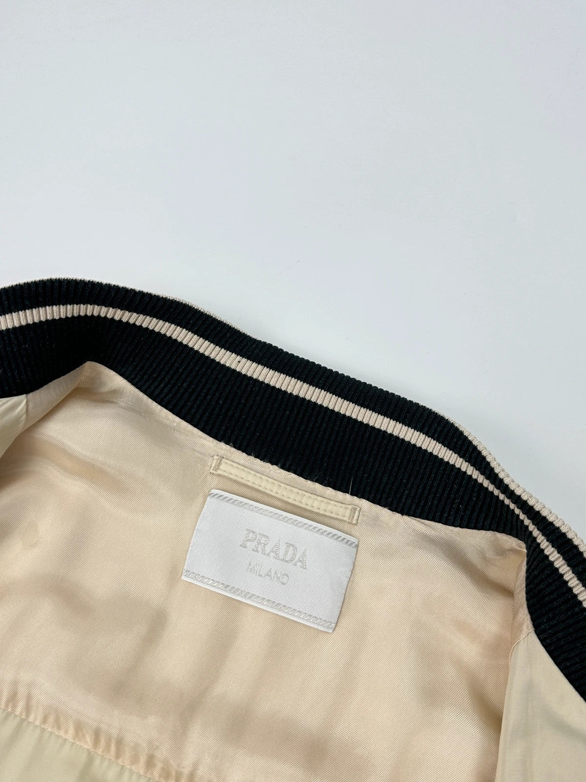 Prada Milano SS2010 Cream Bomber Jacket