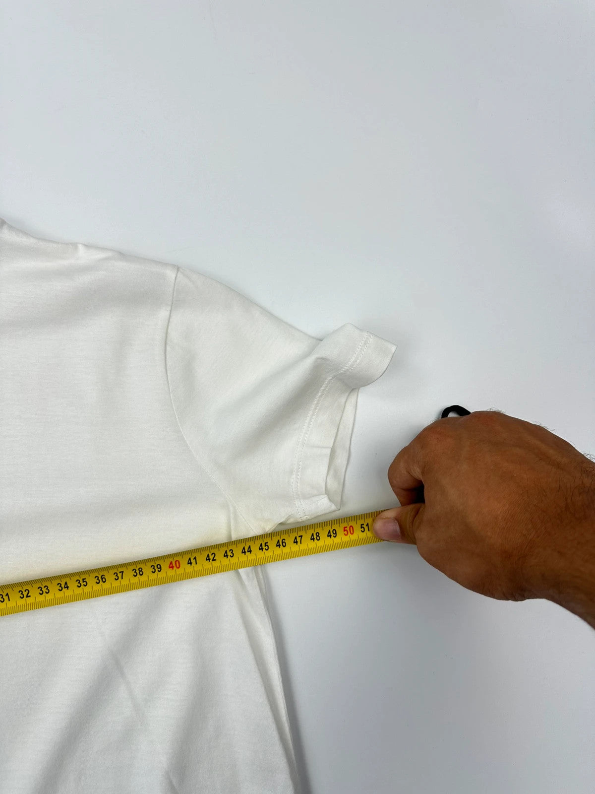 Prada Milano SS2014 White Boxy Fitted Tee Back Triangle Logo