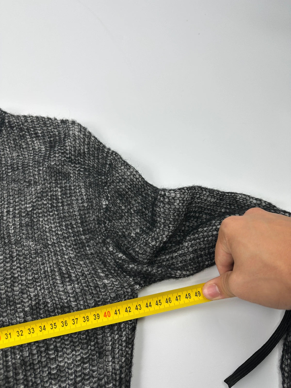 Acne Studio 00’s Black & White Mesh Cashmere & Wool Knit Sweater