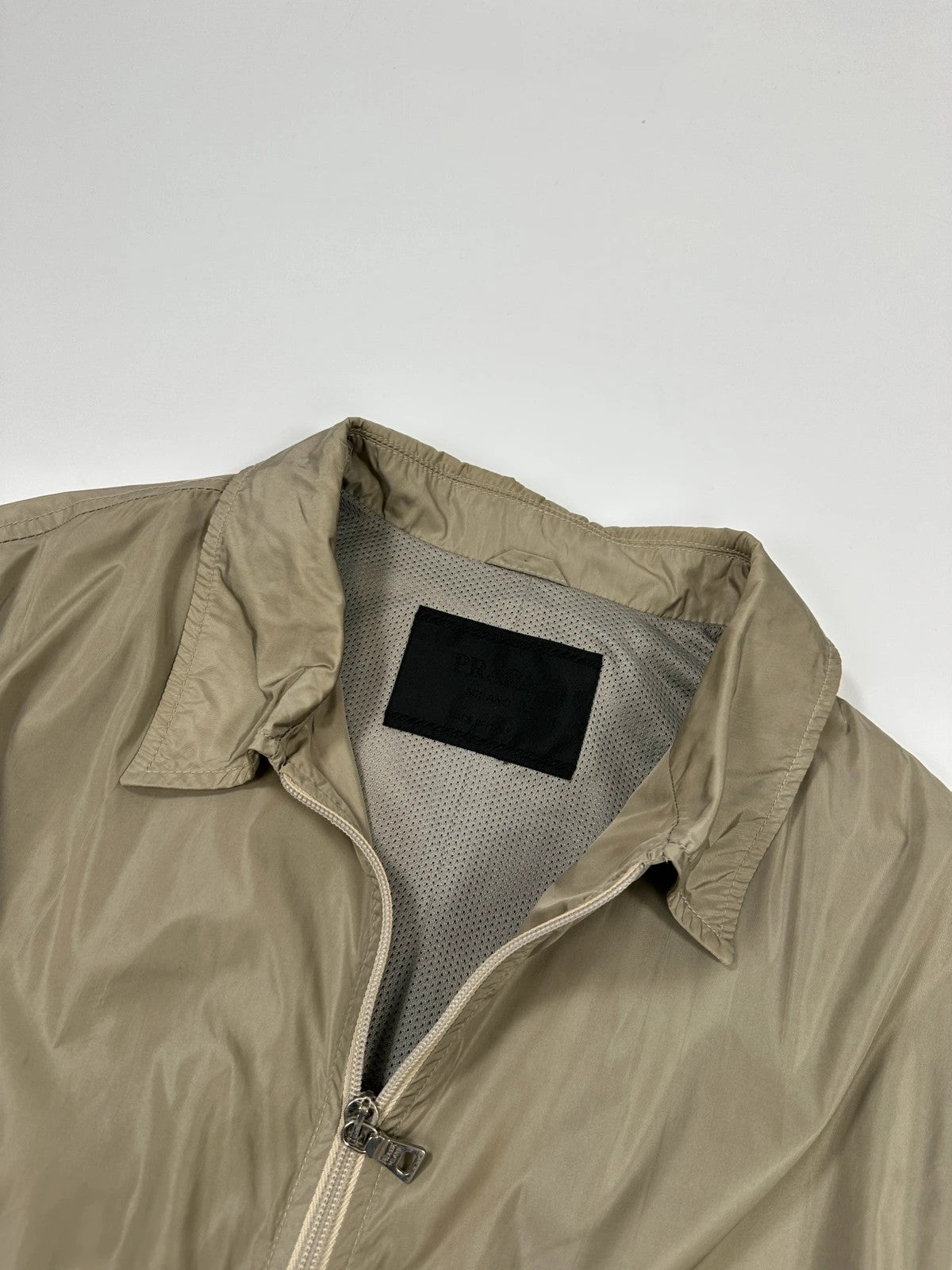 Prada Milano SS1998 Light Khaki Nylon Shirt Jacket
