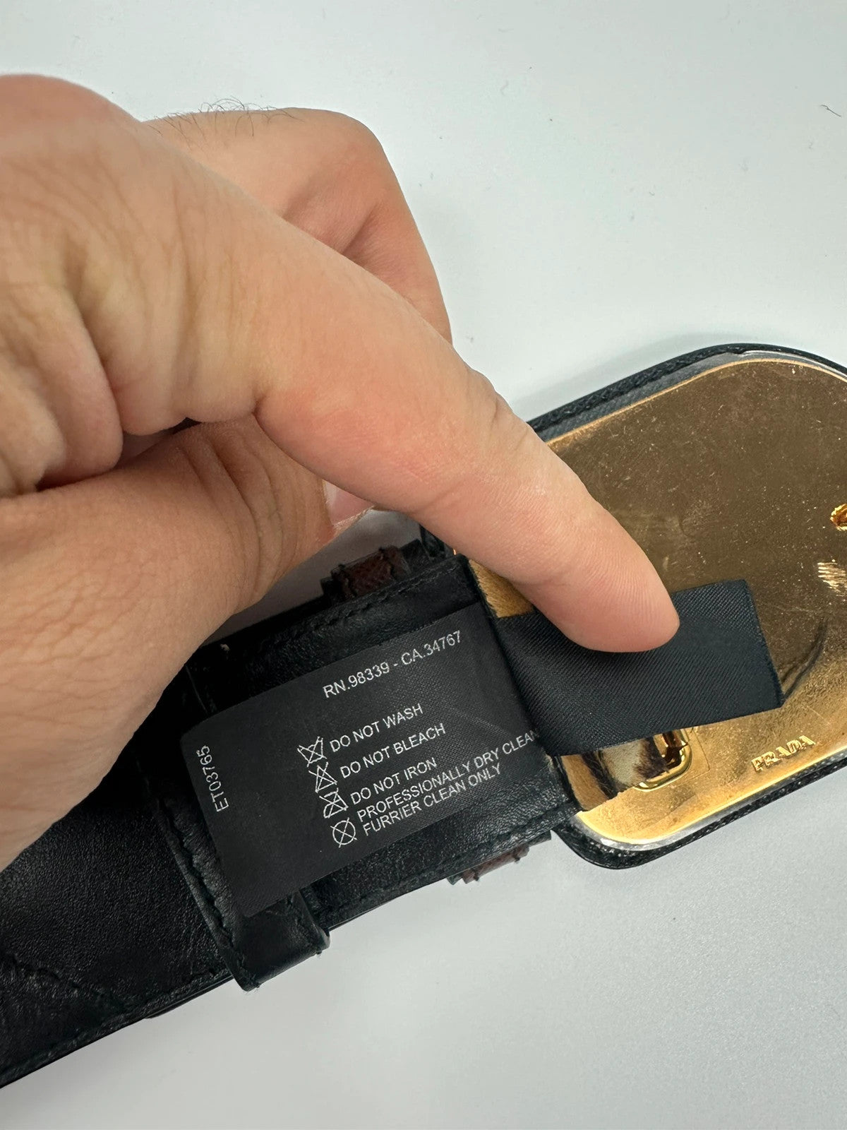 Prada SS2011 Zebra Fur Brown Belt